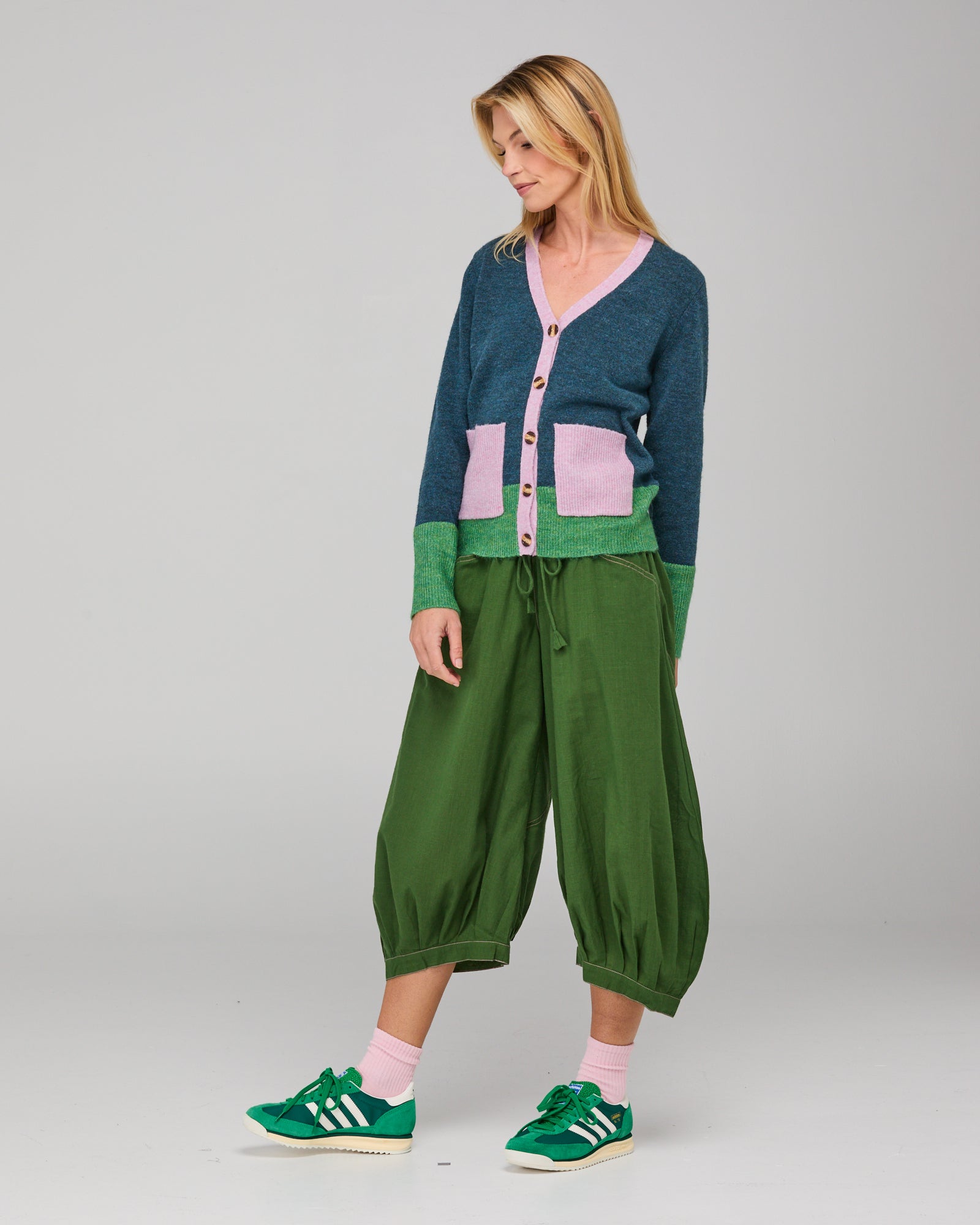 Boom Shankar Poet Cardigan - Blue Multi