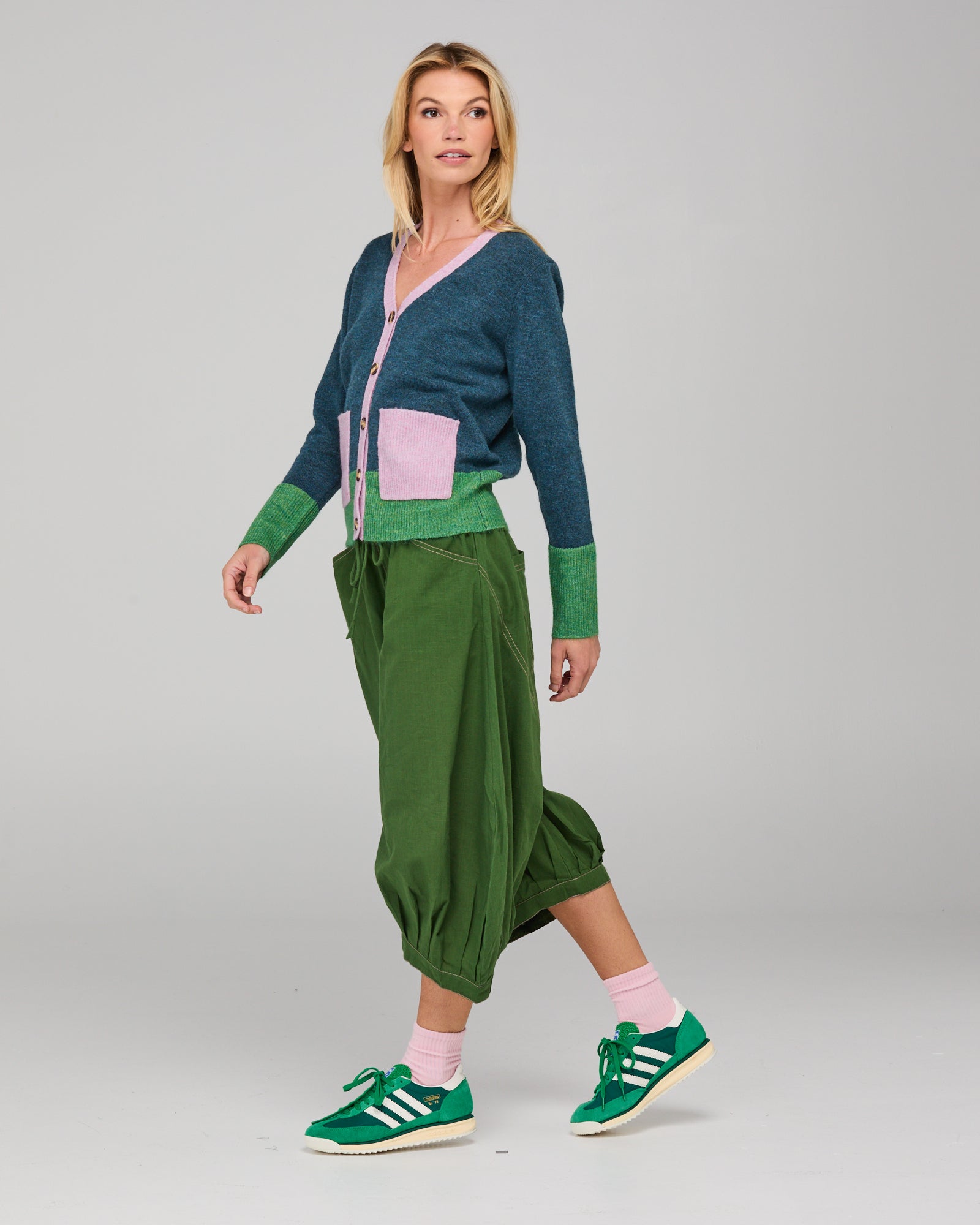 Boom Shankar Poet Cardigan - Blue Multi