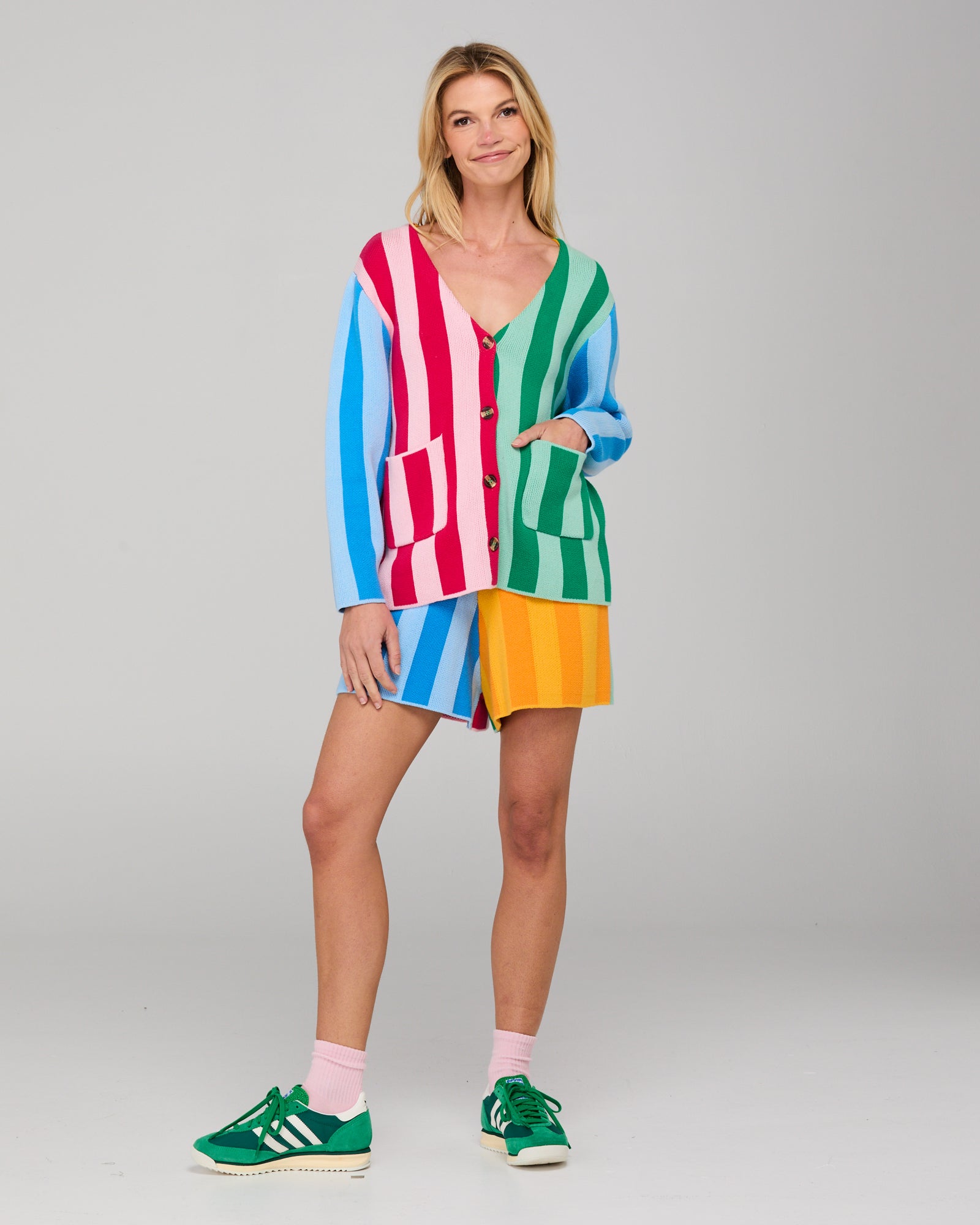 Boom Shankar Rainbow Cardigan - Rainbow Stripe