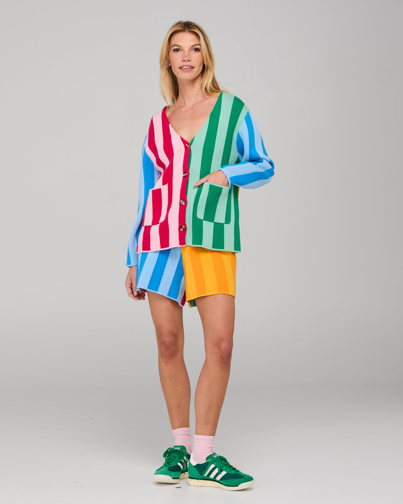 Boom Shankar Rainbow Cardigan - Rainbow Stripe