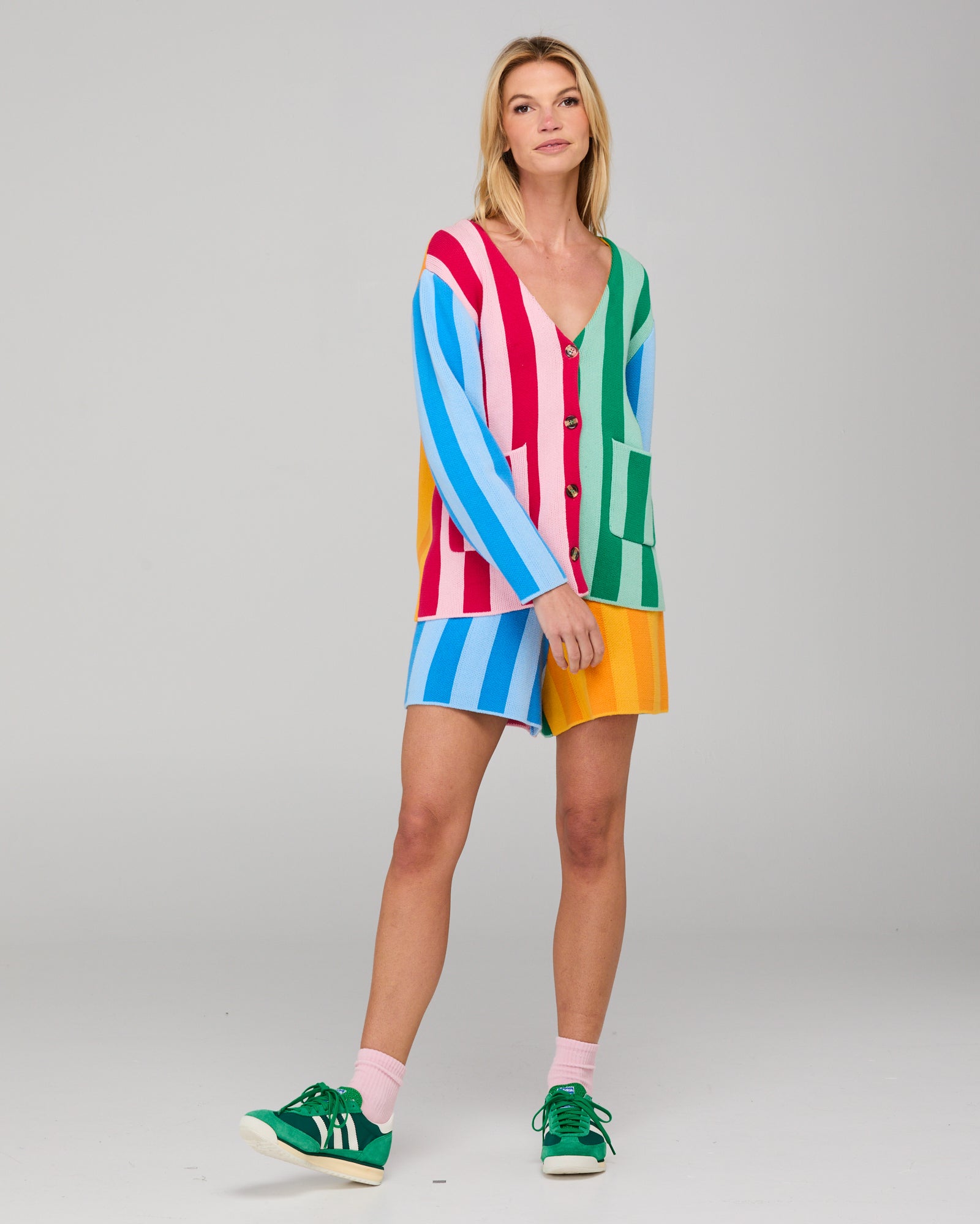 Boom Shankar Rainbow Cardigan - Rainbow Stripe