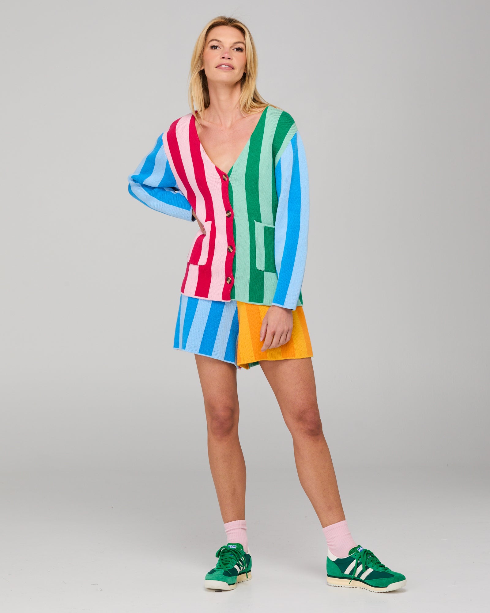 Boom Shankar Rainbow Cardigan - Rainbow Stripe