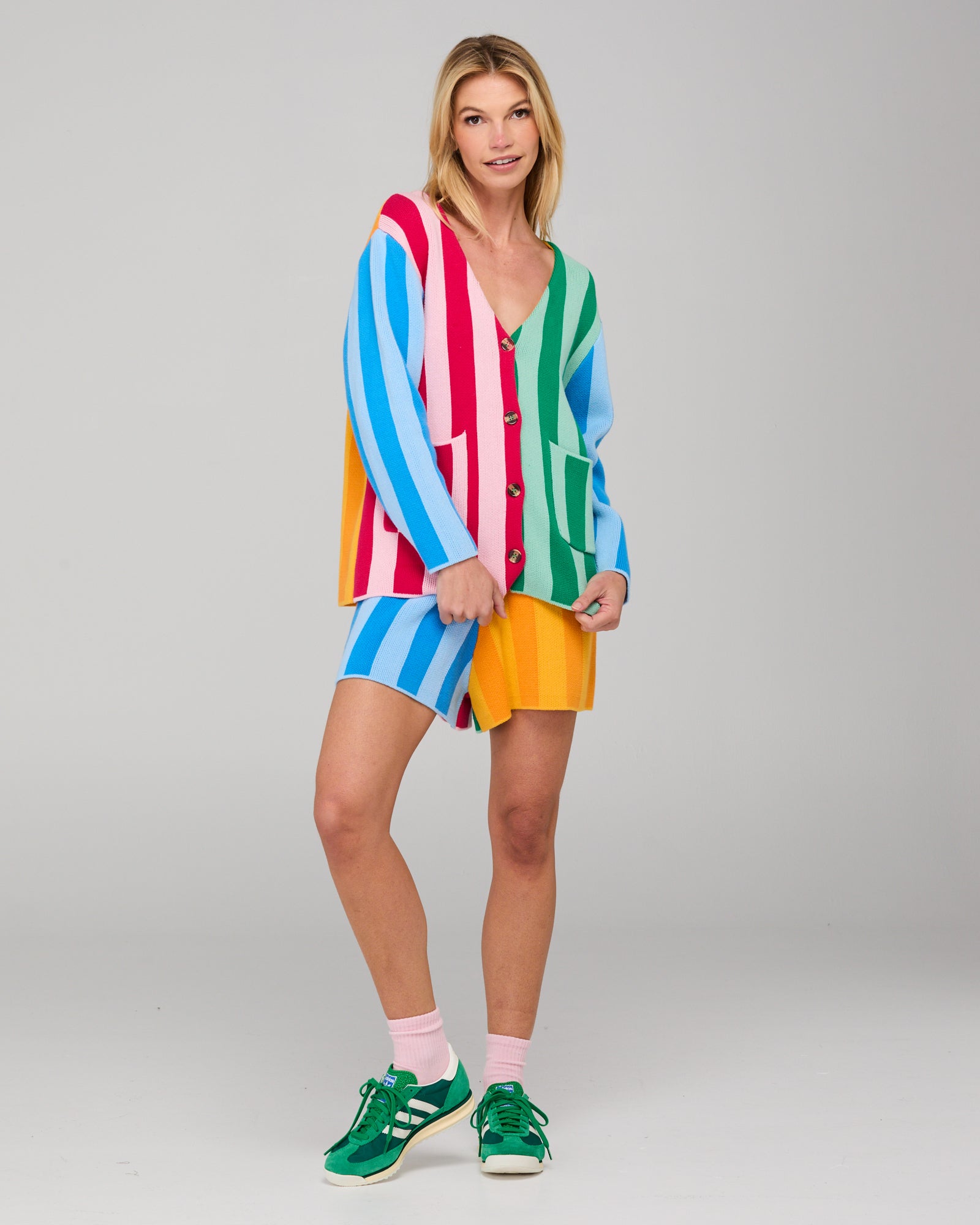 Boom Shankar Rainbow Cardigan - Rainbow Stripe