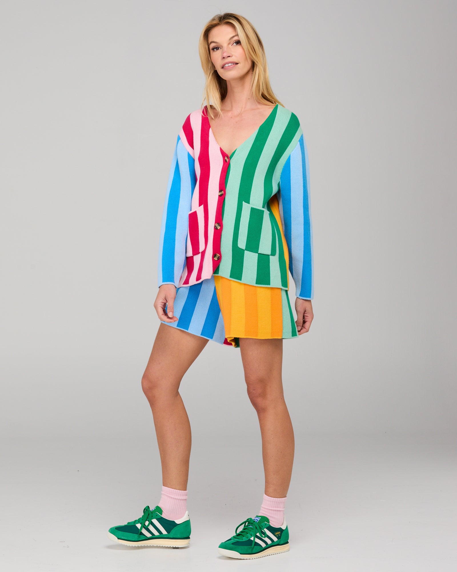Boom Shankar Rainbow Cardigan - Rainbow Stripe