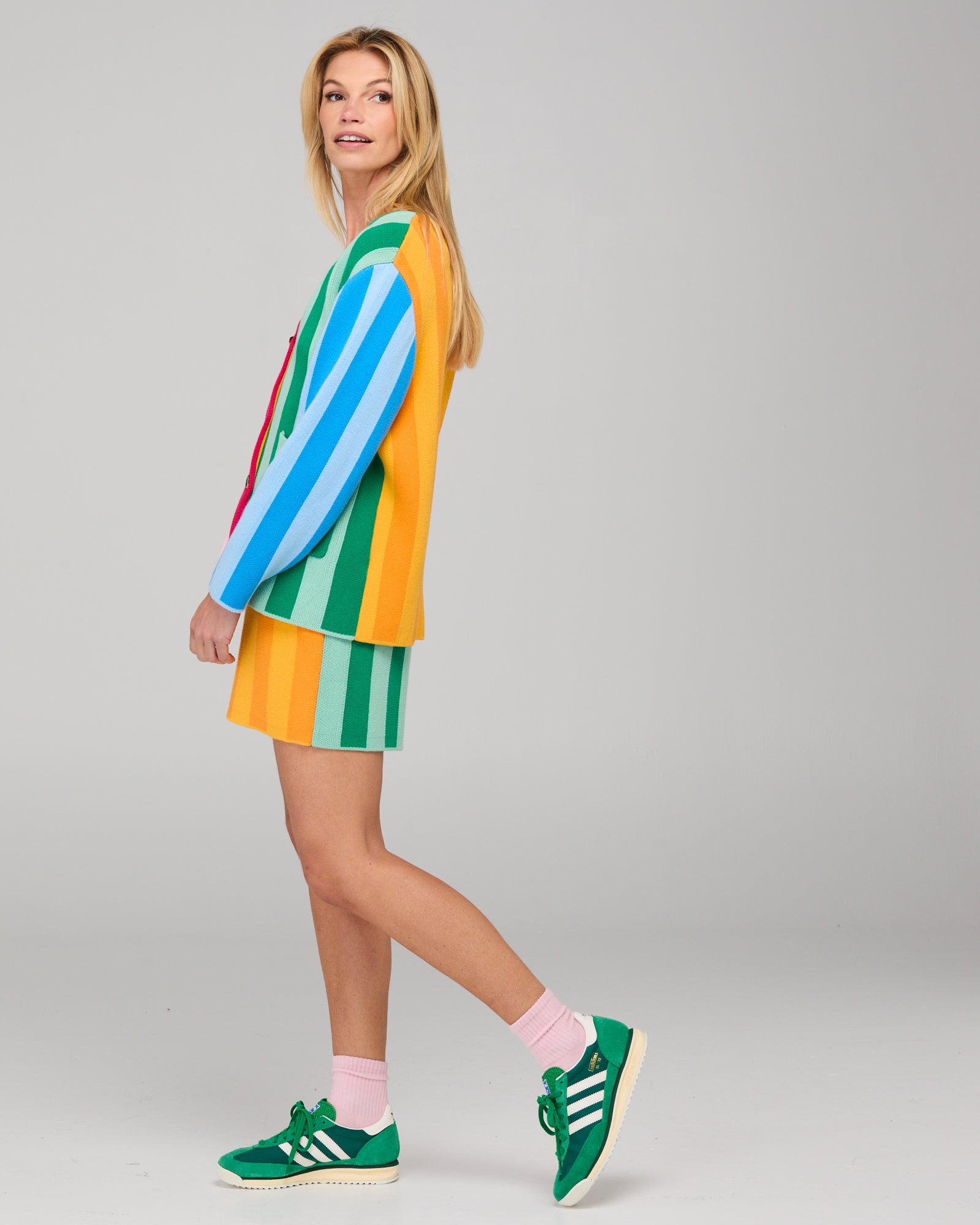 Boom Shankar Rainbow Cardigan - Rainbow Stripe