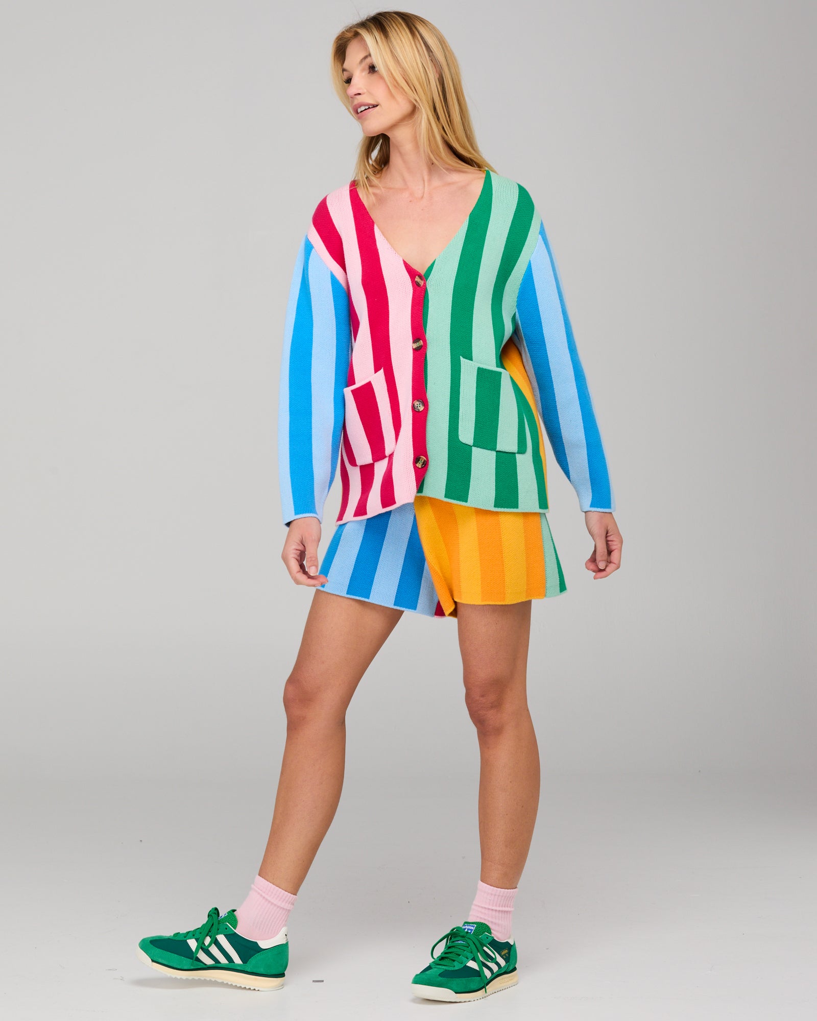 Boom Shankar Rainbow Cardigan - Rainbow Stripe