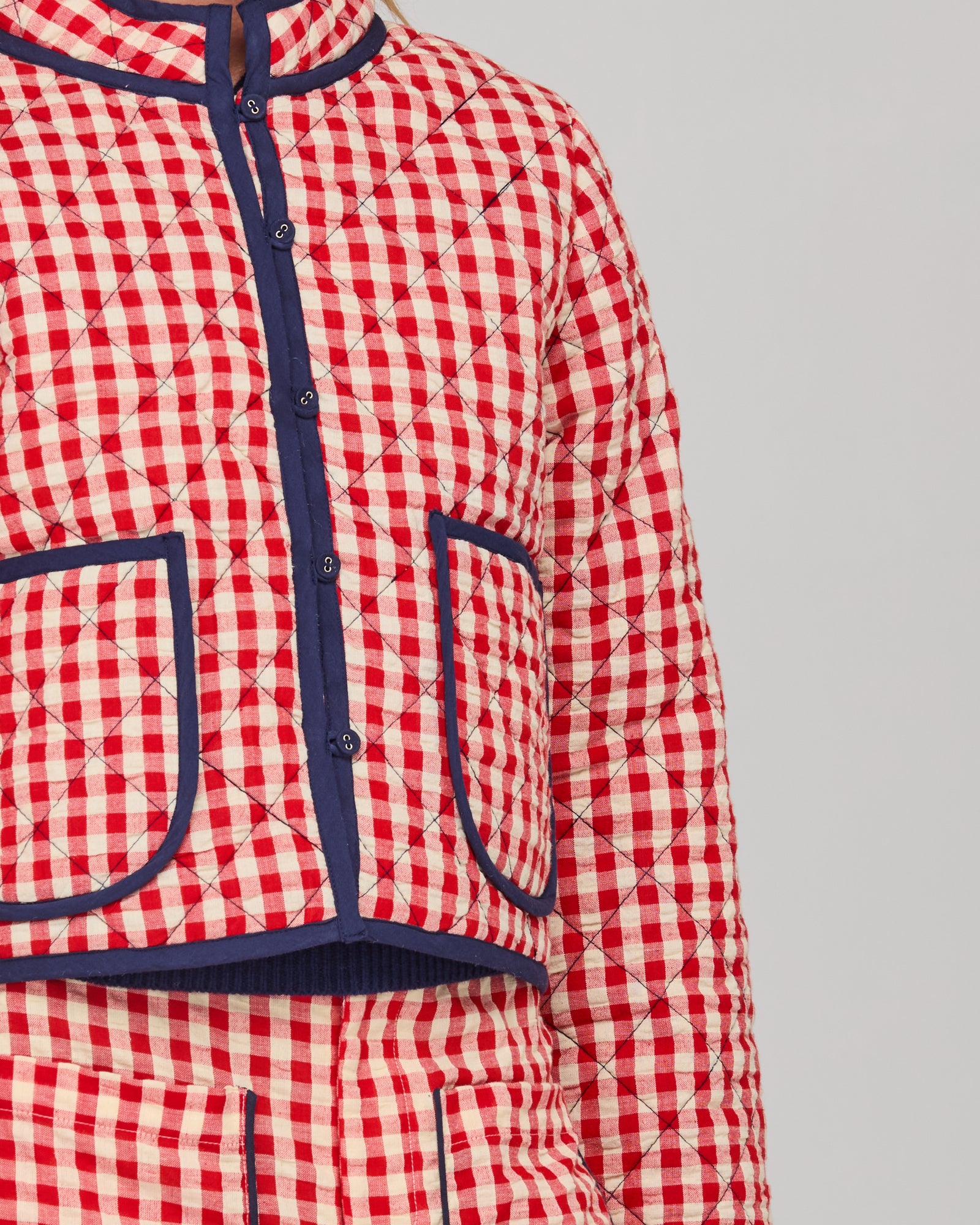 Boom Shankar Mizuki Jacket - Red Seersucker