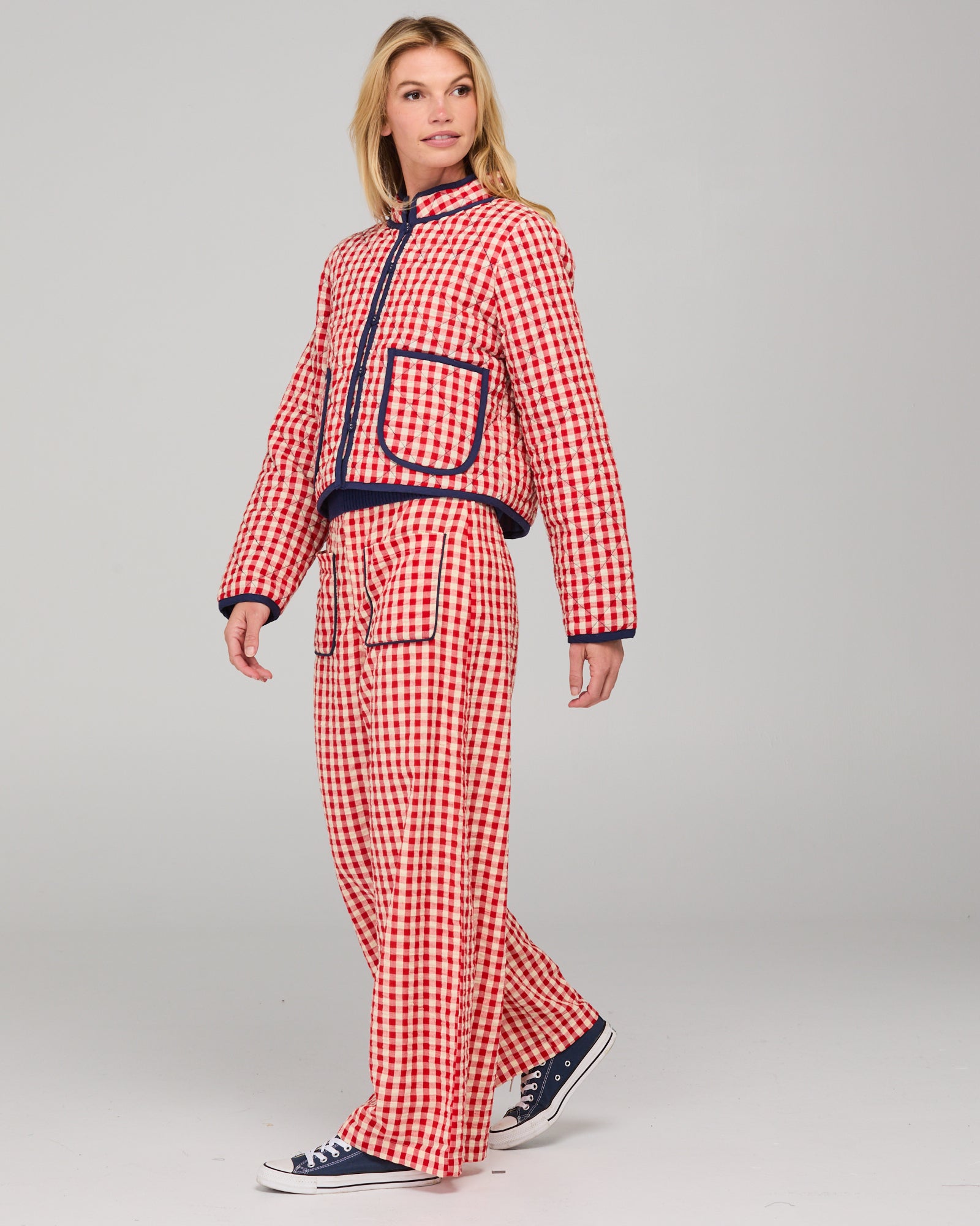 Boom Shankar Mizuki Jacket - Red Seersucker