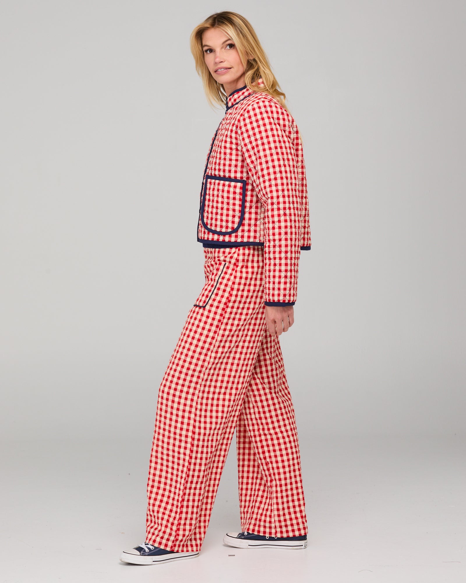 Boom Shankar Mizuki Jacket - Red Seersucker