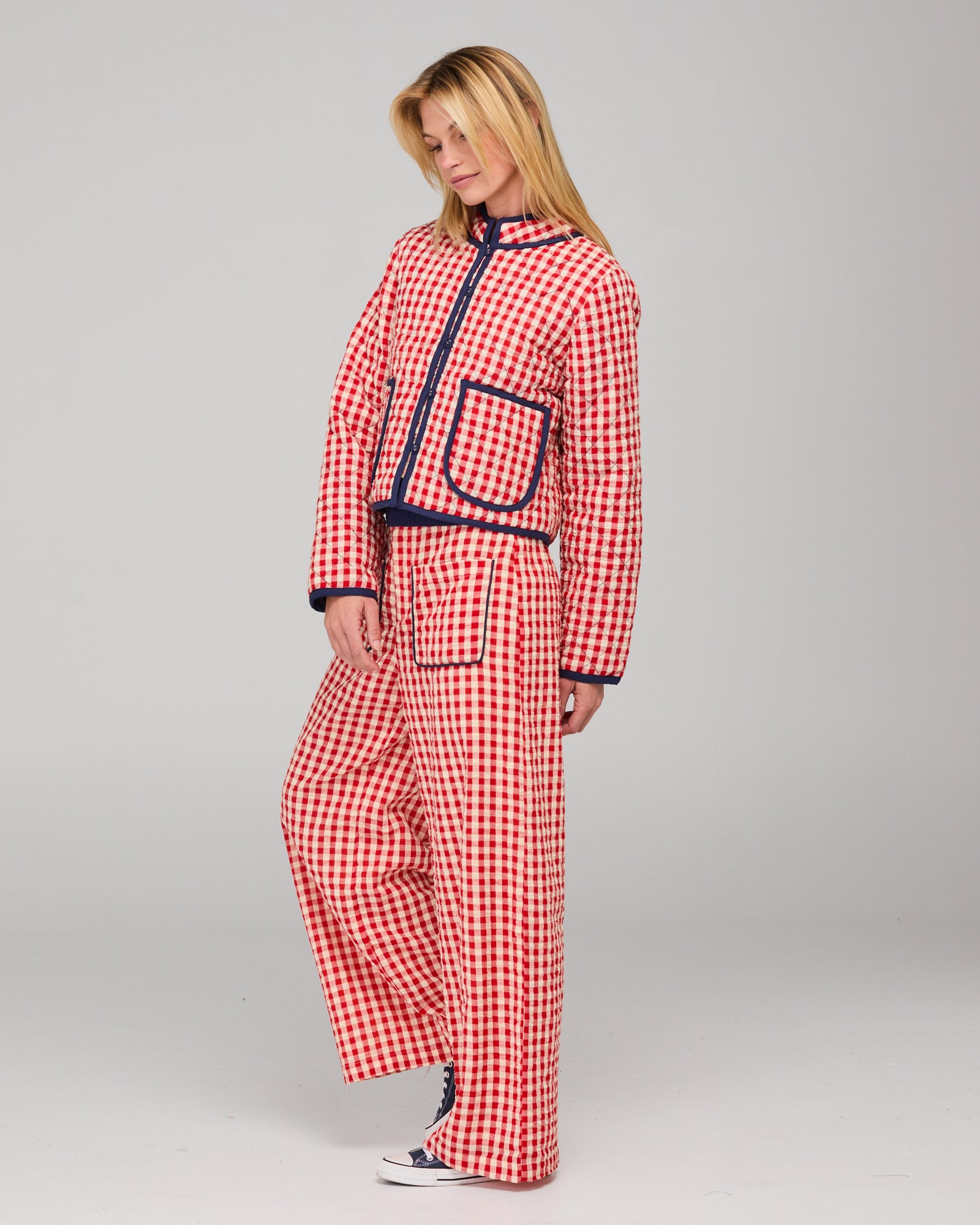 Boom Shankar Mizuki Jacket - Red Seersucker