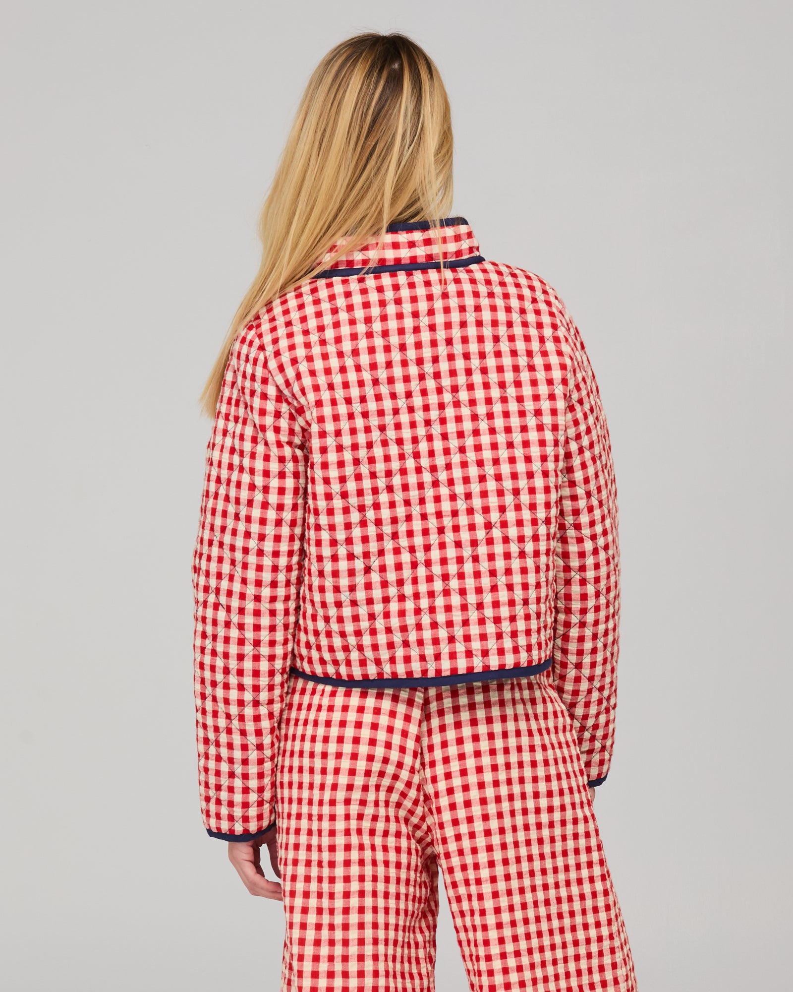 Boom Shankar Mizuki Jacket - Red Seersucker