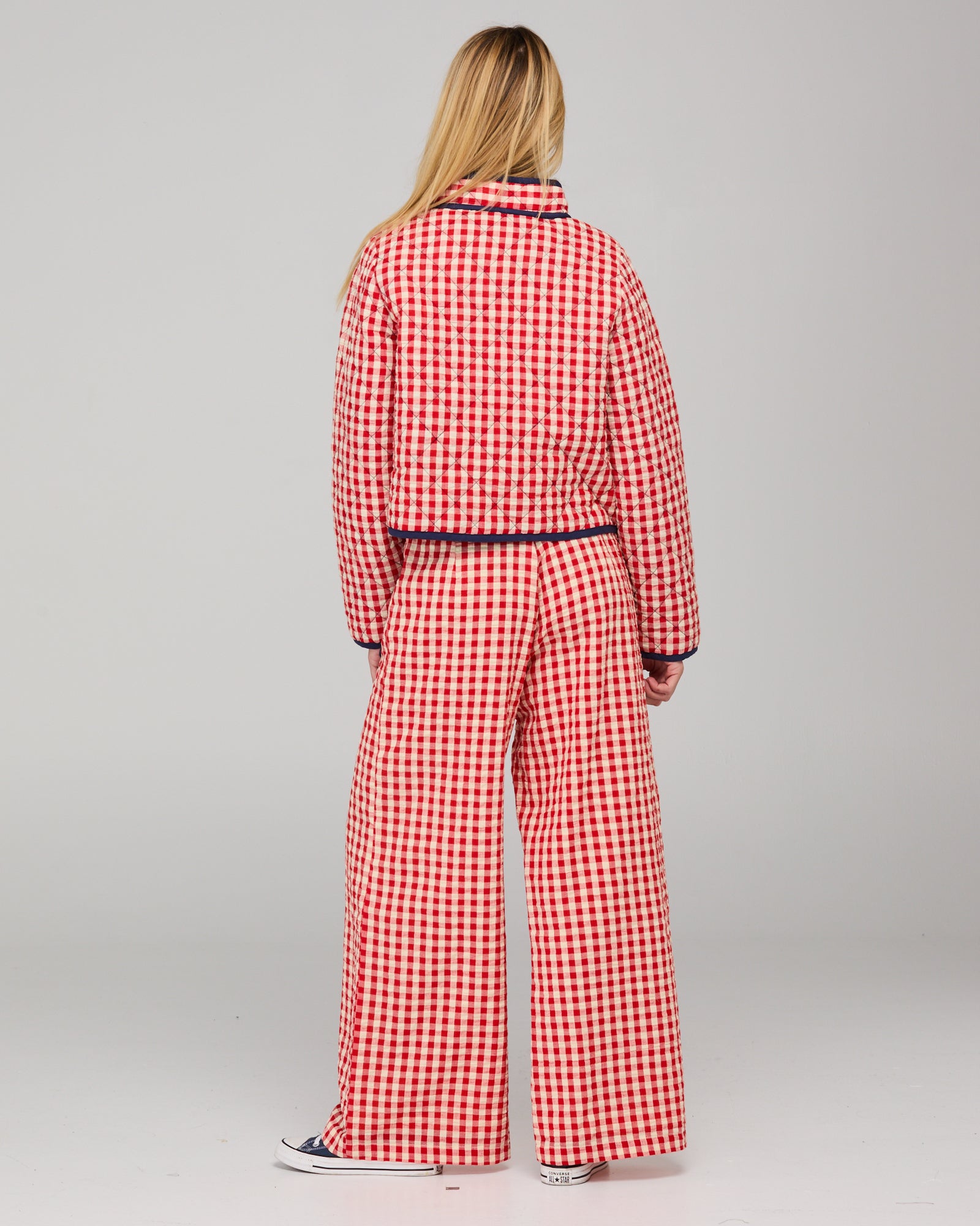 Boom Shankar Mizuki Jacket - Red Seersucker