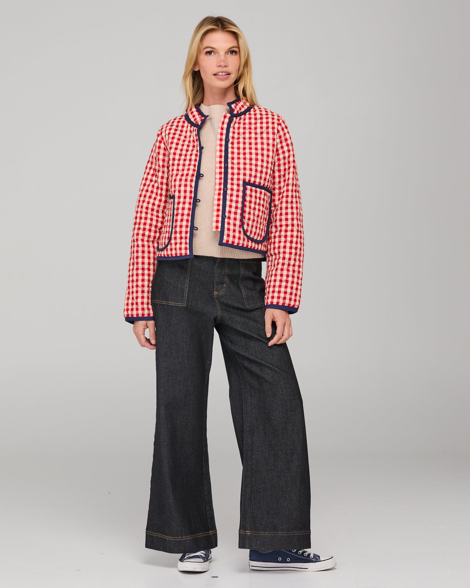 Boom Shankar Mizuki Jacket - Red Seersucker