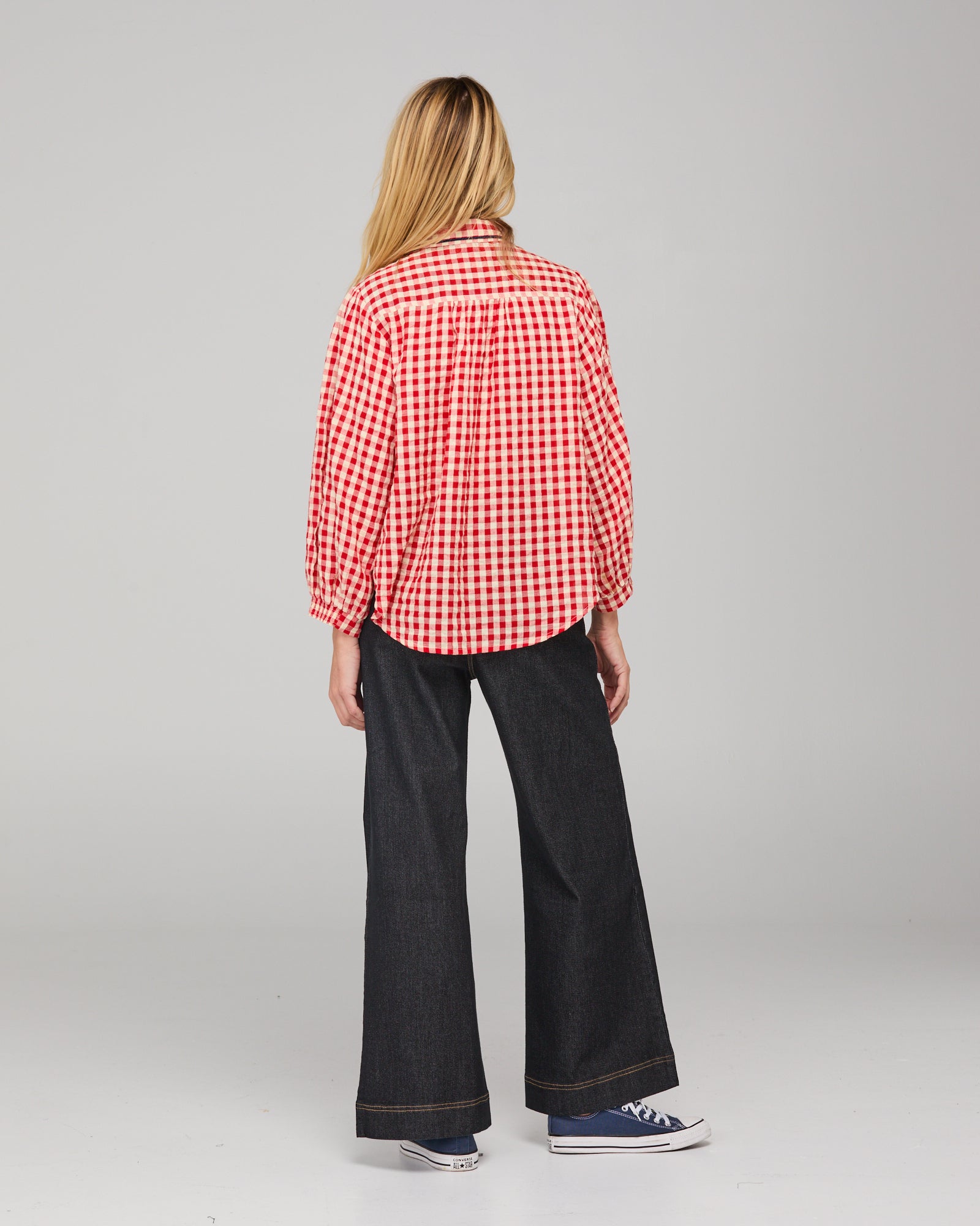 Boom Shankar Mizuki Shirt - Red Seersucker