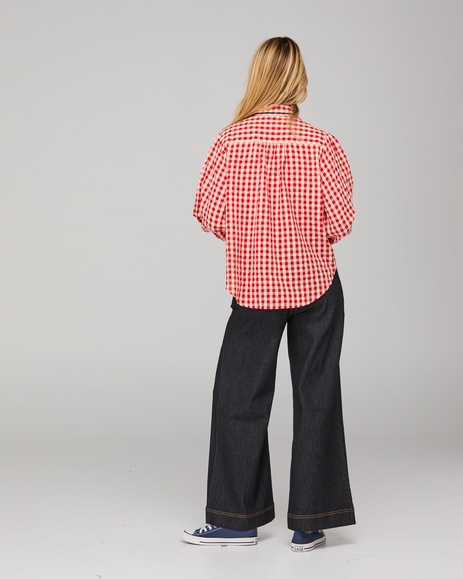 Boom Shankar Mizuki Shirt - Red Seersucker
