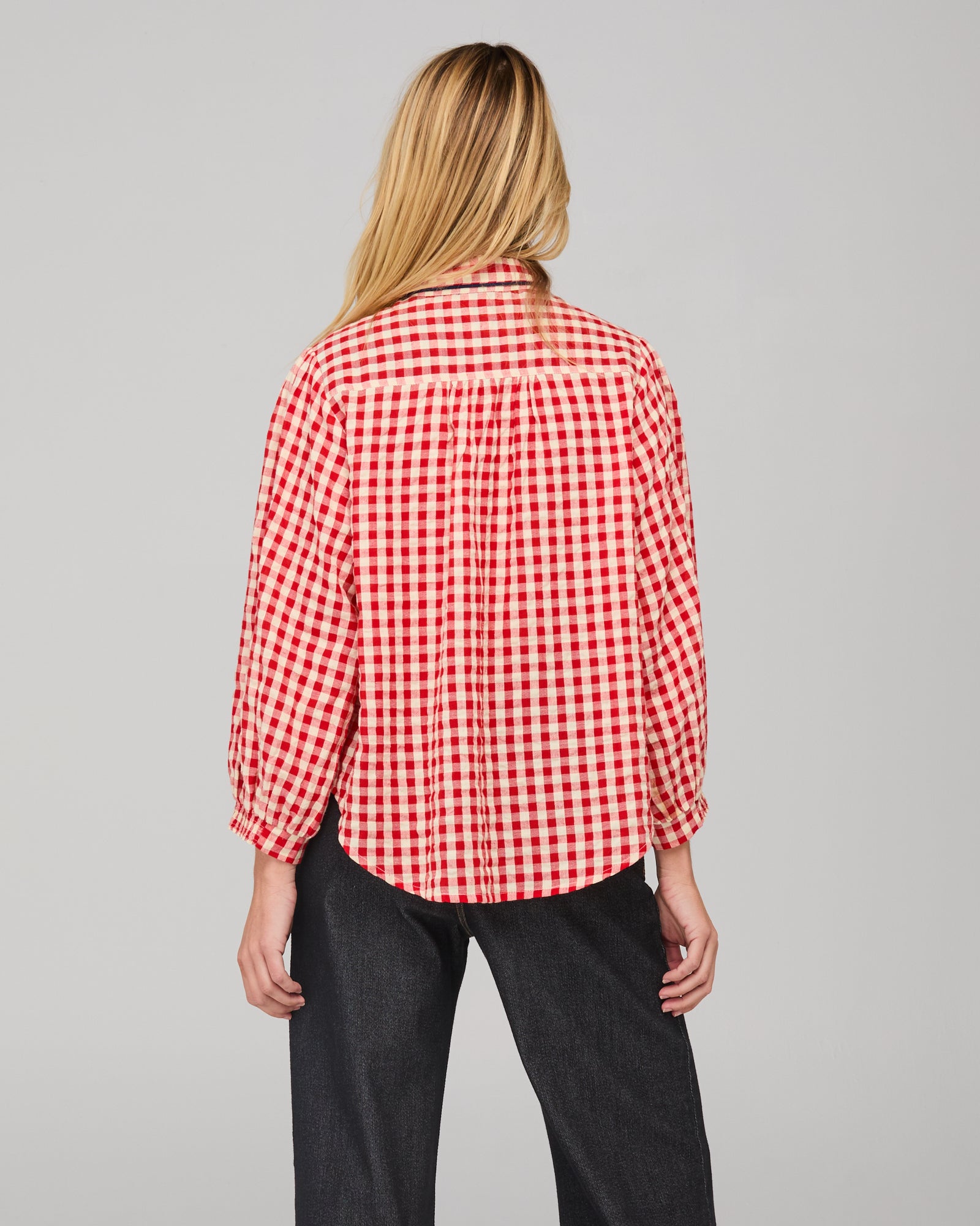 Boom Shankar Mizuki Shirt - Red Seersucker