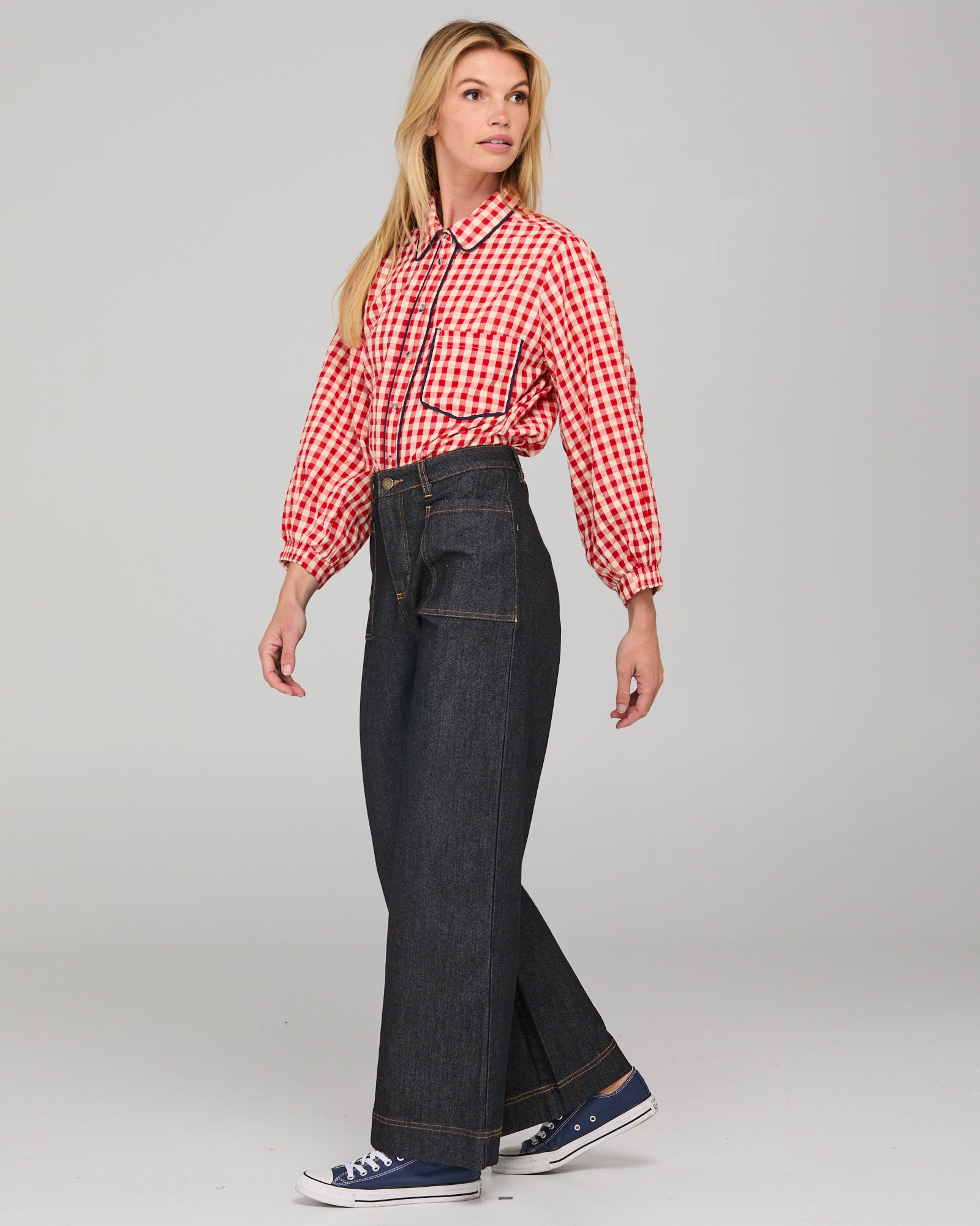 Boom Shankar Mizuki Shirt - Red Seersucker