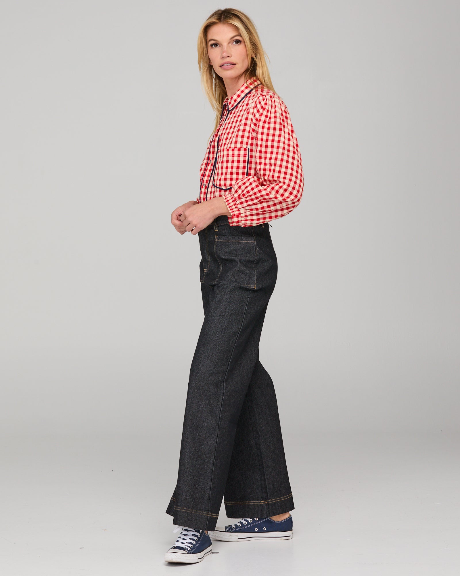 Boom Shankar Mizuki Shirt - Red Seersucker