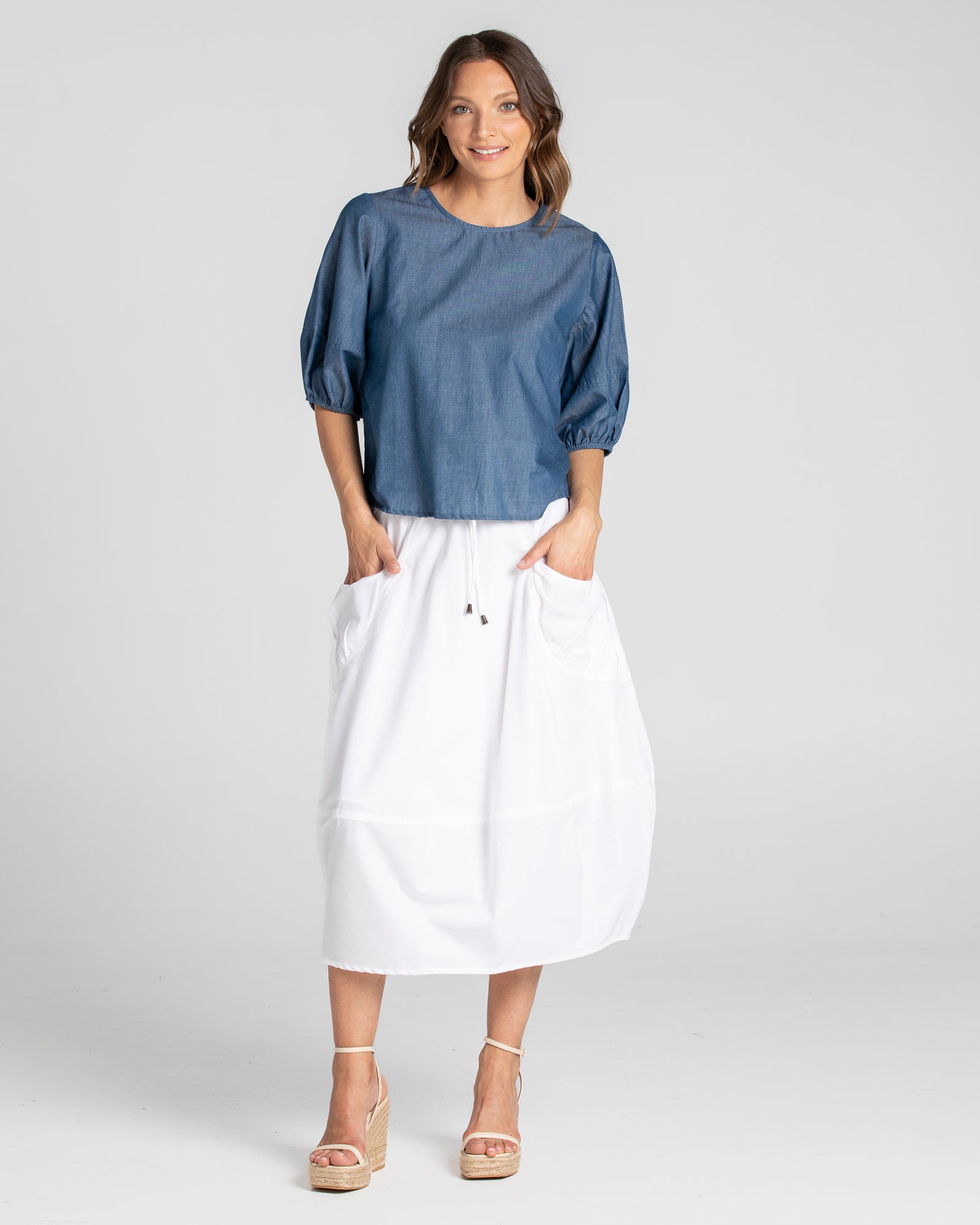 Boom Shankar Guru Skirt - White