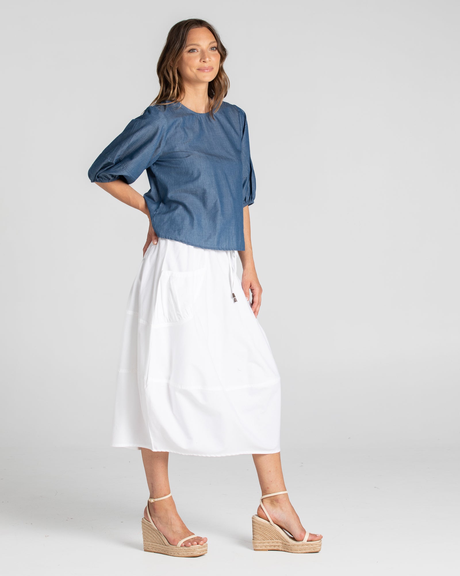 Boom Shankar Guru Skirt - White