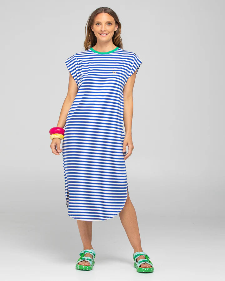 Boom Shankar Bellissimo Dress - Blue Stripe