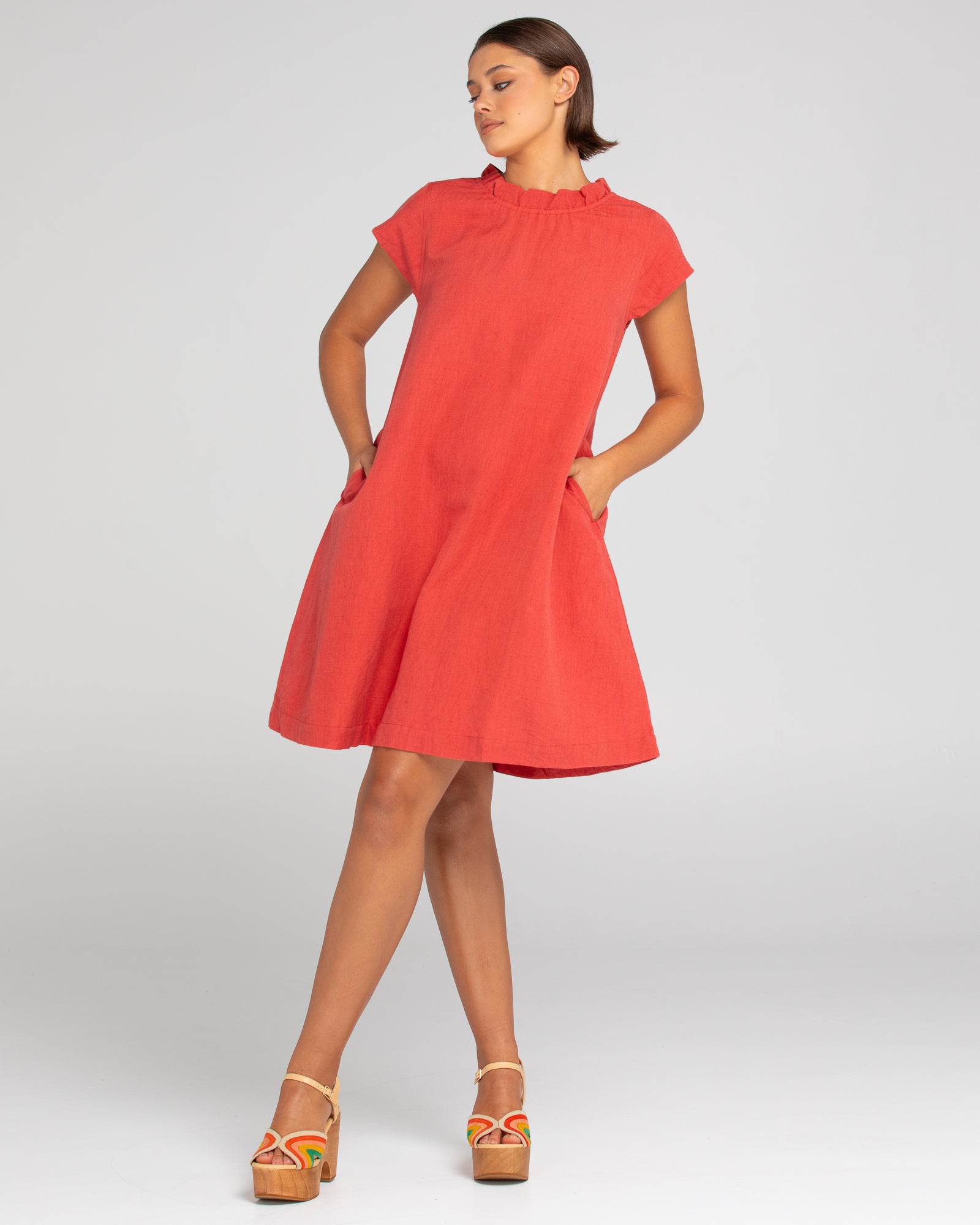 Boom Shankar Sand Dress - Paprika