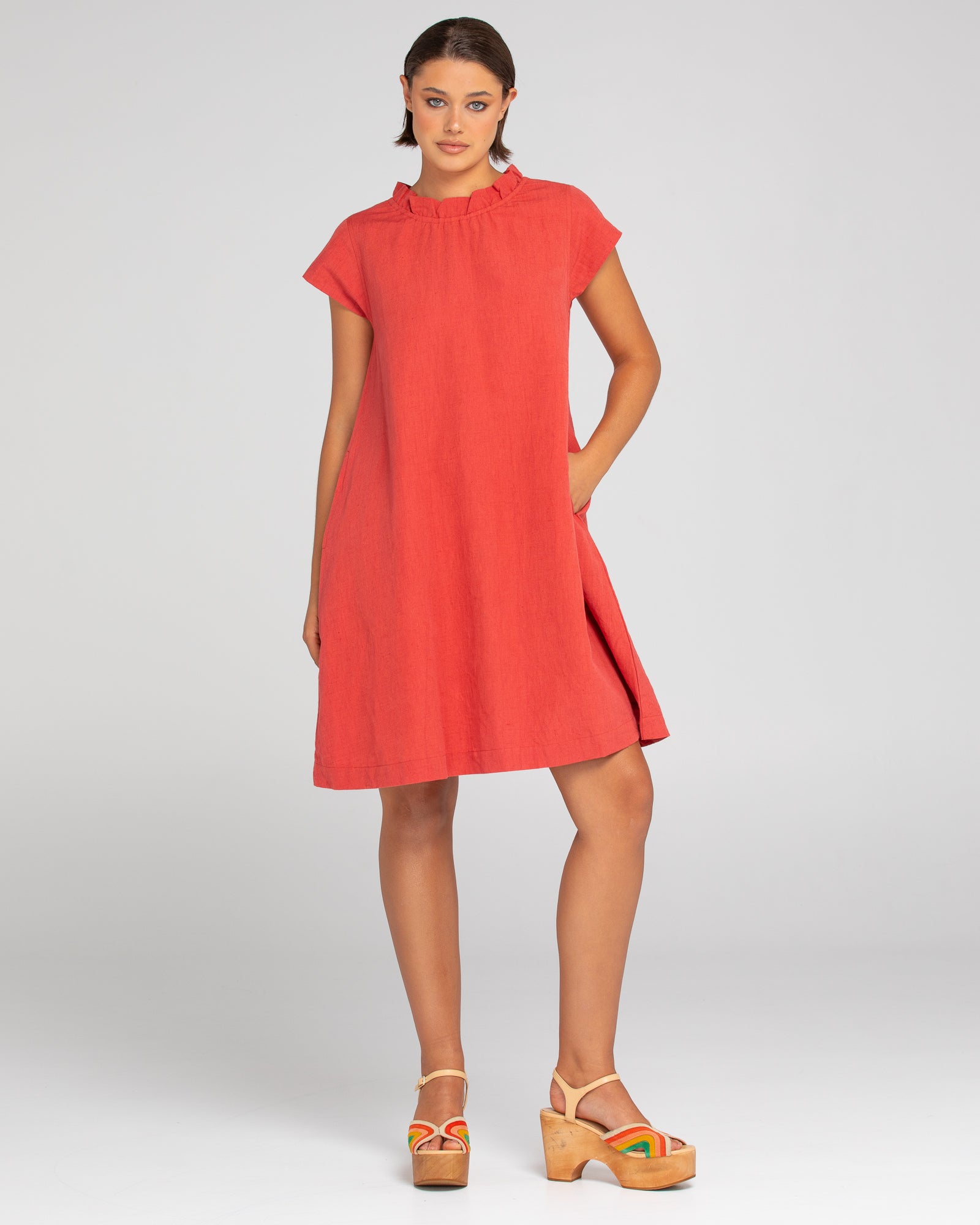 Boom Shankar Sand Dress - Paprika