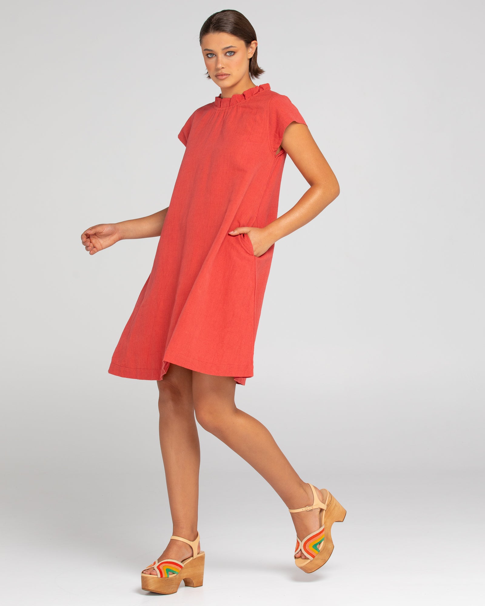 Boom Shankar Sand Dress - Paprika