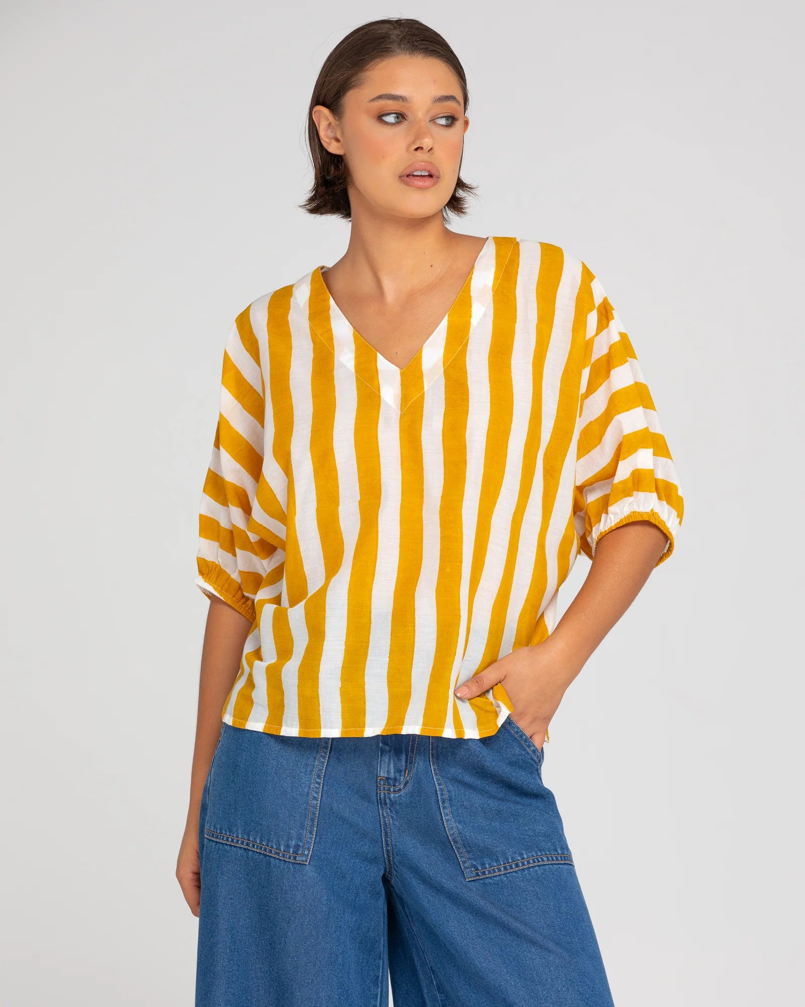 Boom Shankar Sami Top - Tropical Stripe