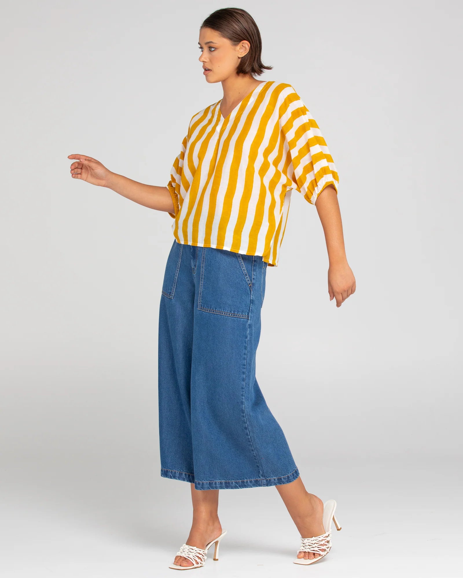 Boom Shankar Sami Top - Tropical Stripe