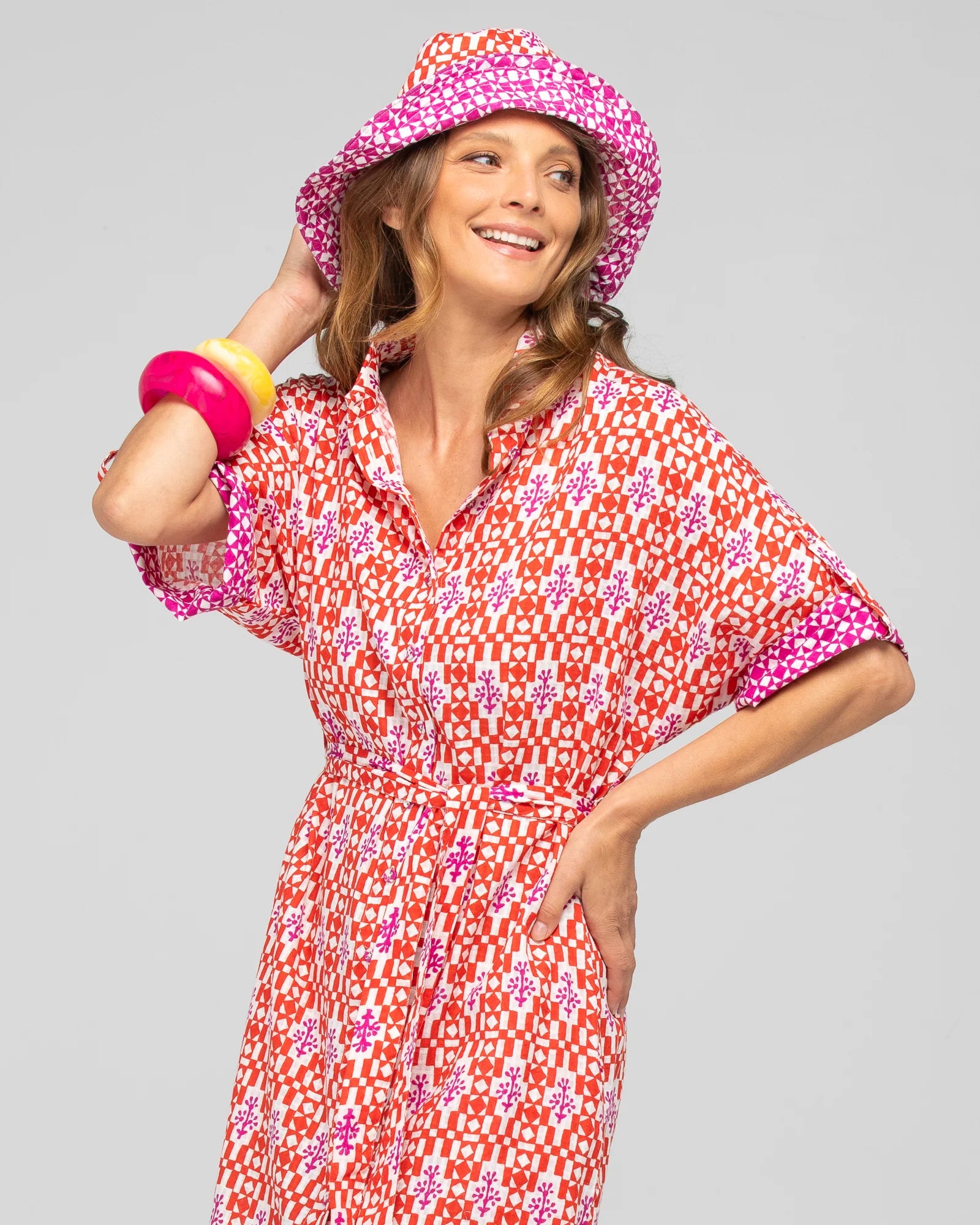 Boom Shankar Bucket Hat - Wide Brim - Naples Viola/Promodoro