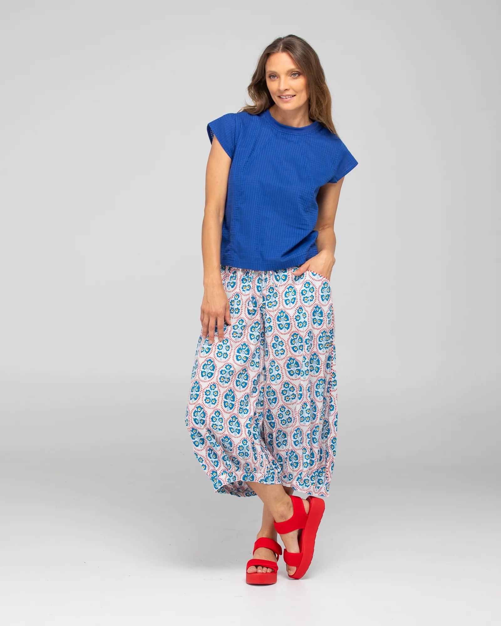 Boom Shankar Leaf Top - Blue