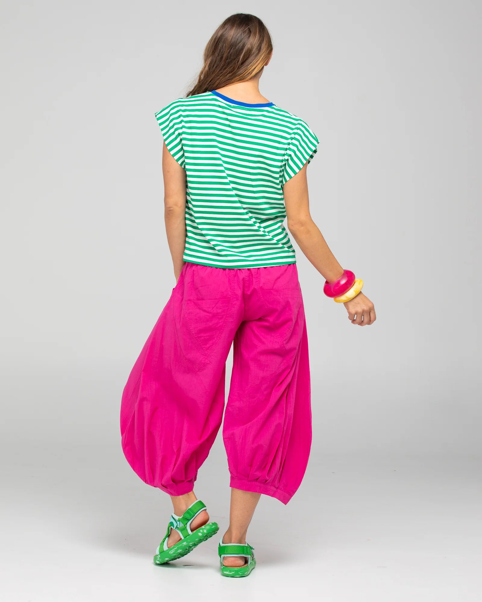 Boom Shankar Bellissimmo Tee - Green Stripe