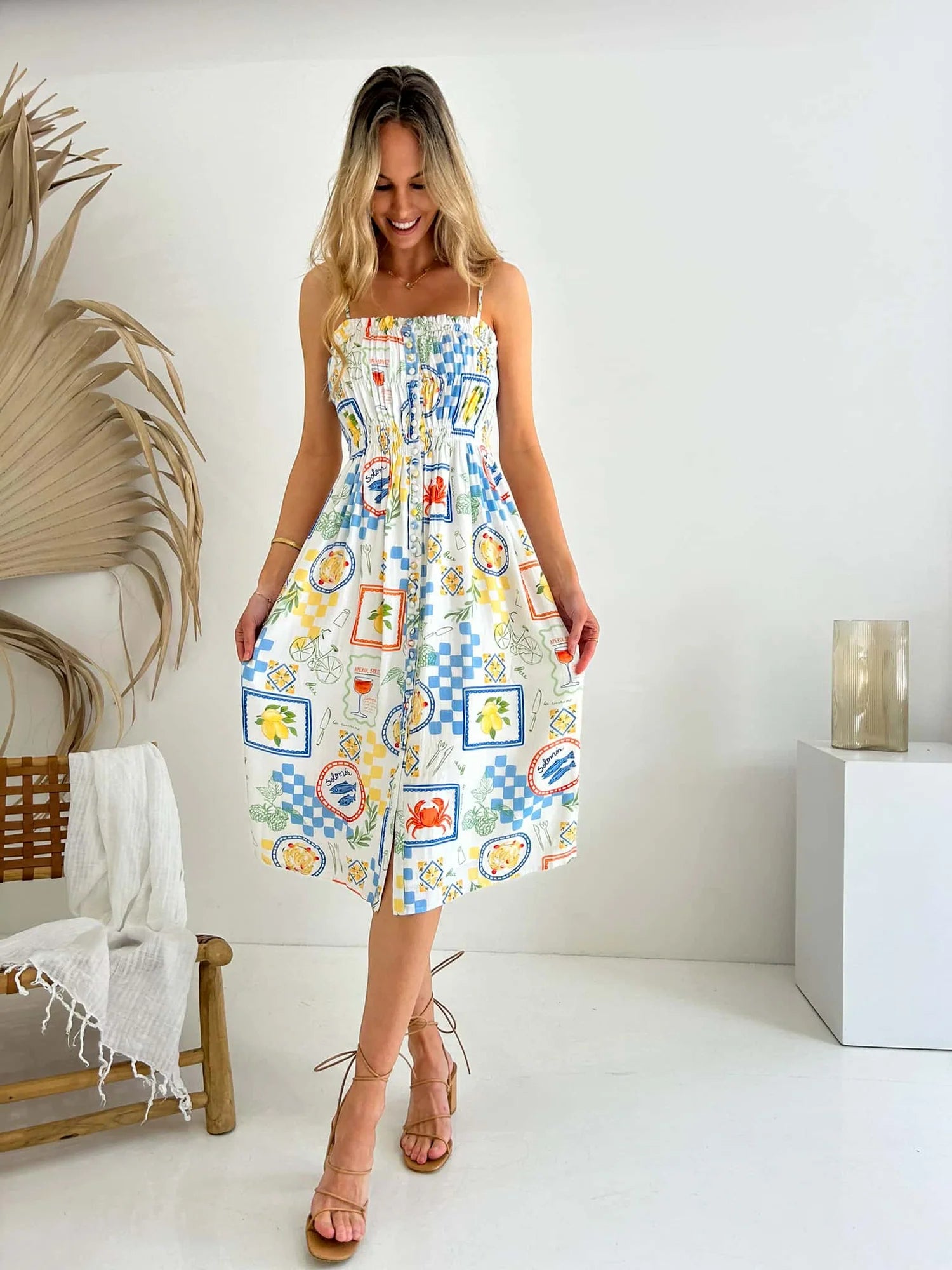 Mylk The Label Brooke Dress - Picnic Print