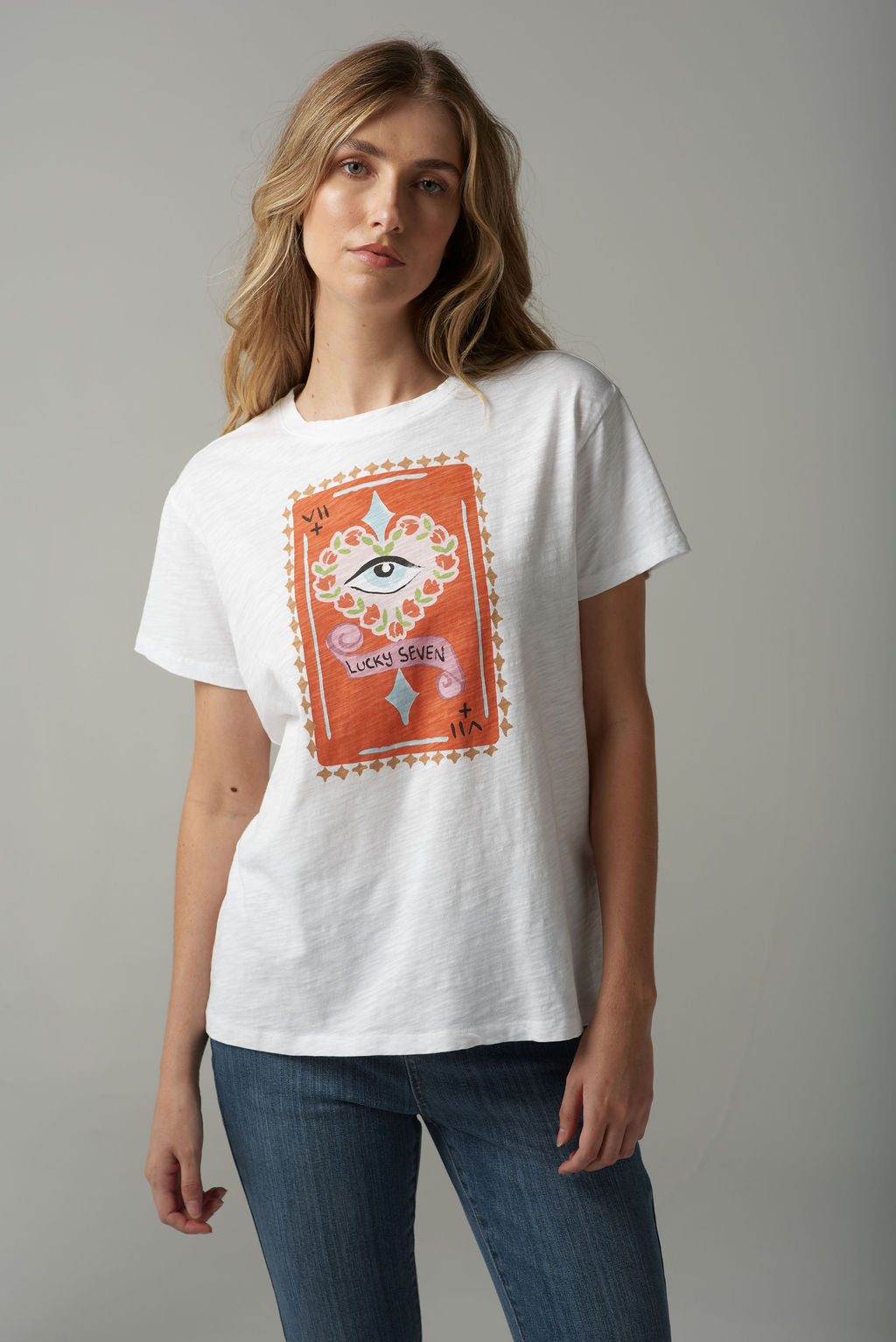 Cloth+Paper+Scissors  Lucky Seven Printed Tee