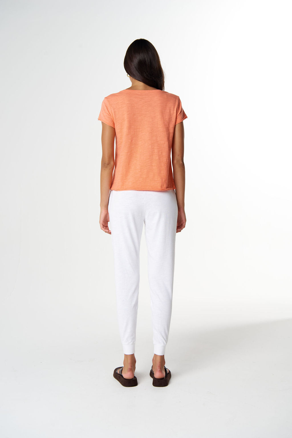 Cloth+Paper+Scissors The Front Split Tee - Peach