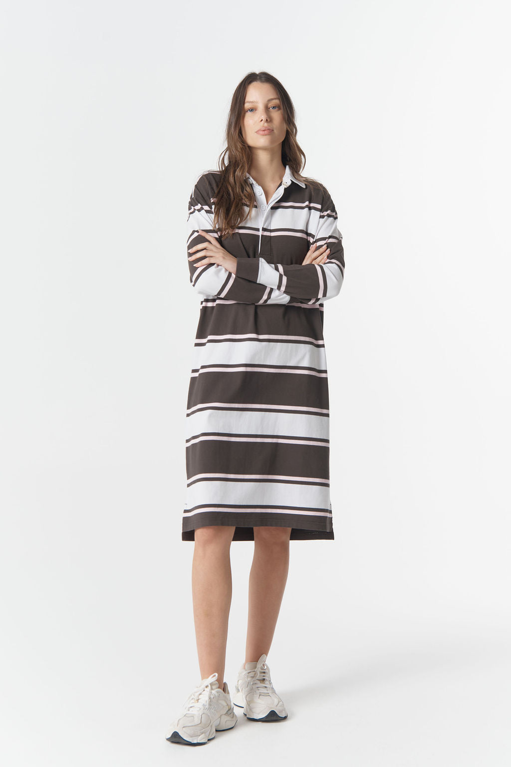 Cloth+Paper+Scissors The Go To Rugby Dress - Chocolate Torte