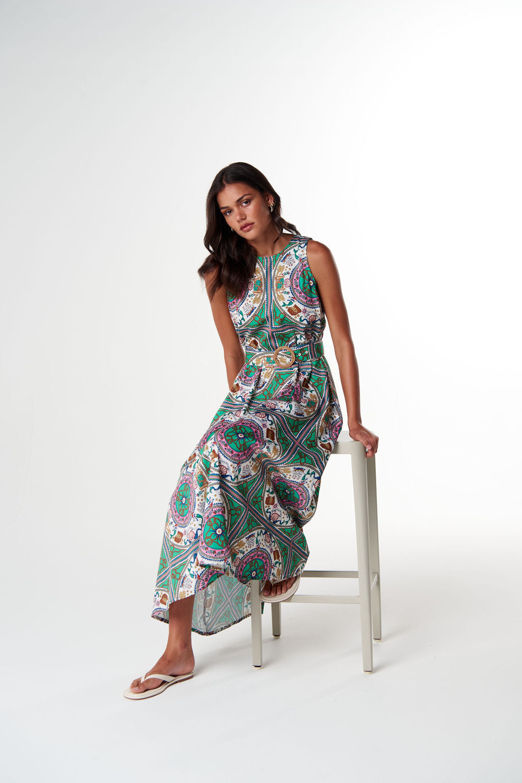 Cloth+Paper+Scissors Wild Heart Maxi Dress - Smooth Sailing Print