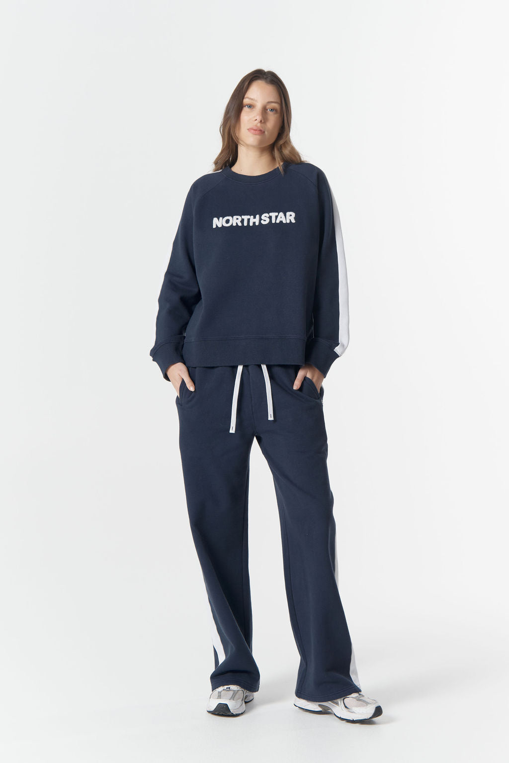 Cloth+Paper+Scissors Tracker North Star Sweater - Parisian Navy/White