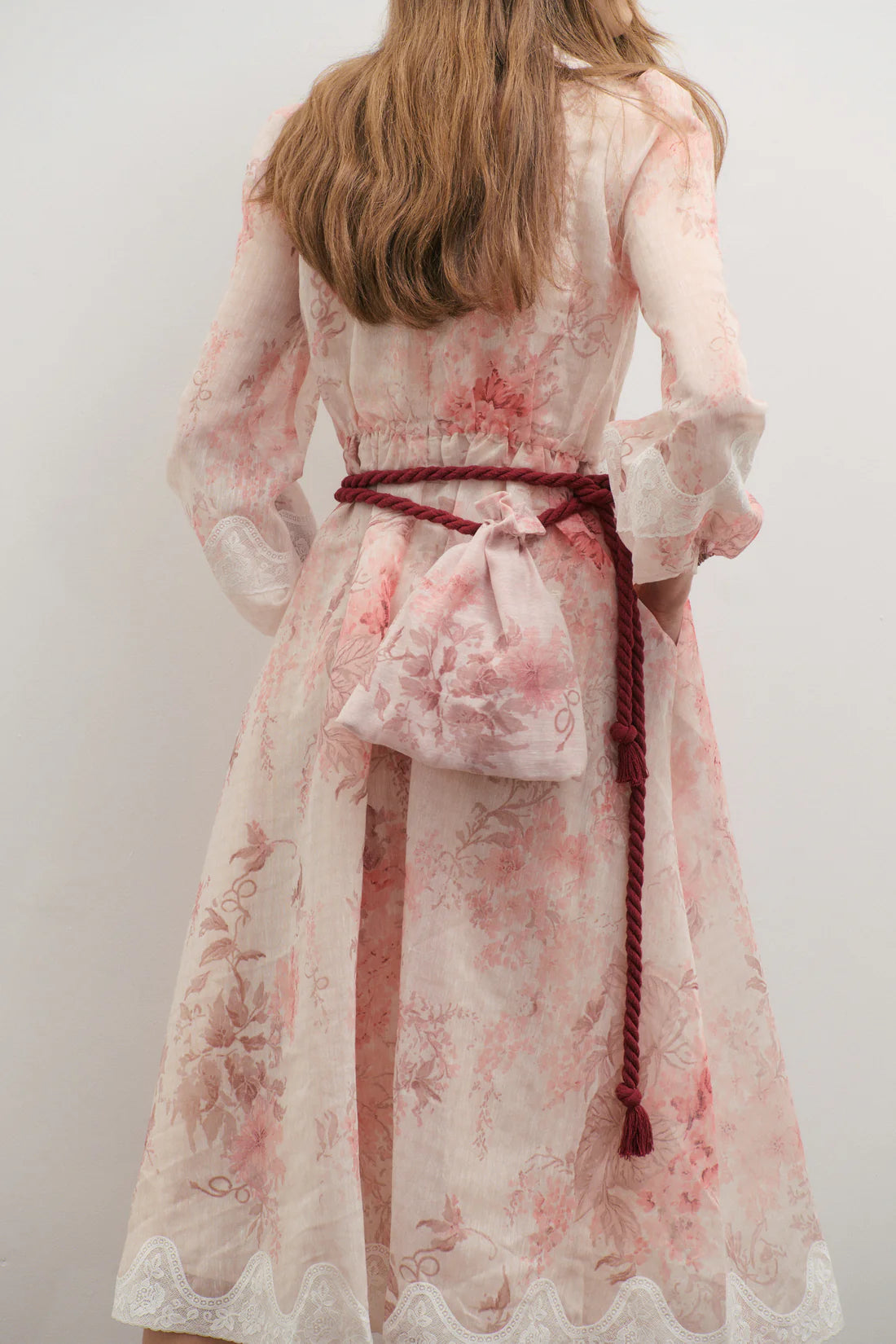 Maevarii Chloe Lace Maxi Dress - Floating Frost Flowers