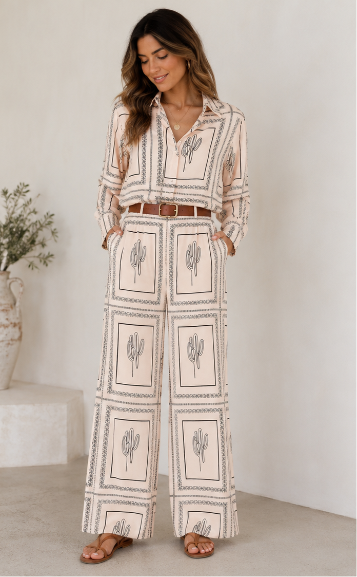Smaibulun Desert Lines Top & Pant Set