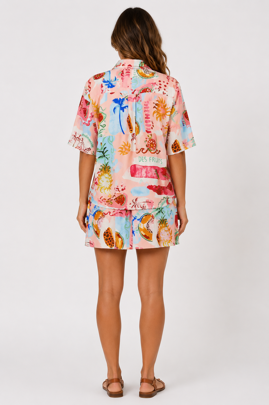 Smaibulun Holiday Tropical Fruits Top & Skirt Set