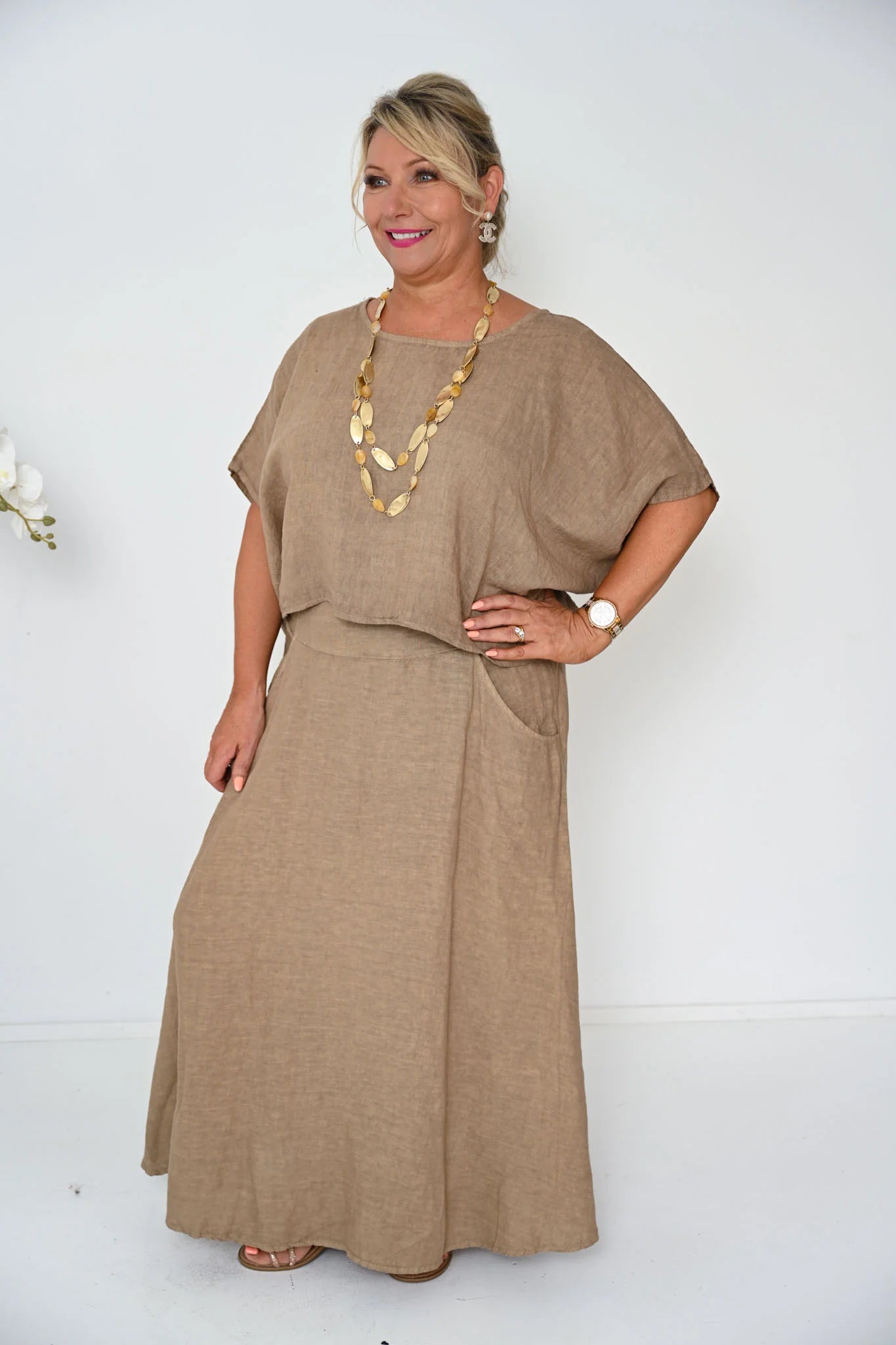 Donna Donna Verde Skirt - Camel