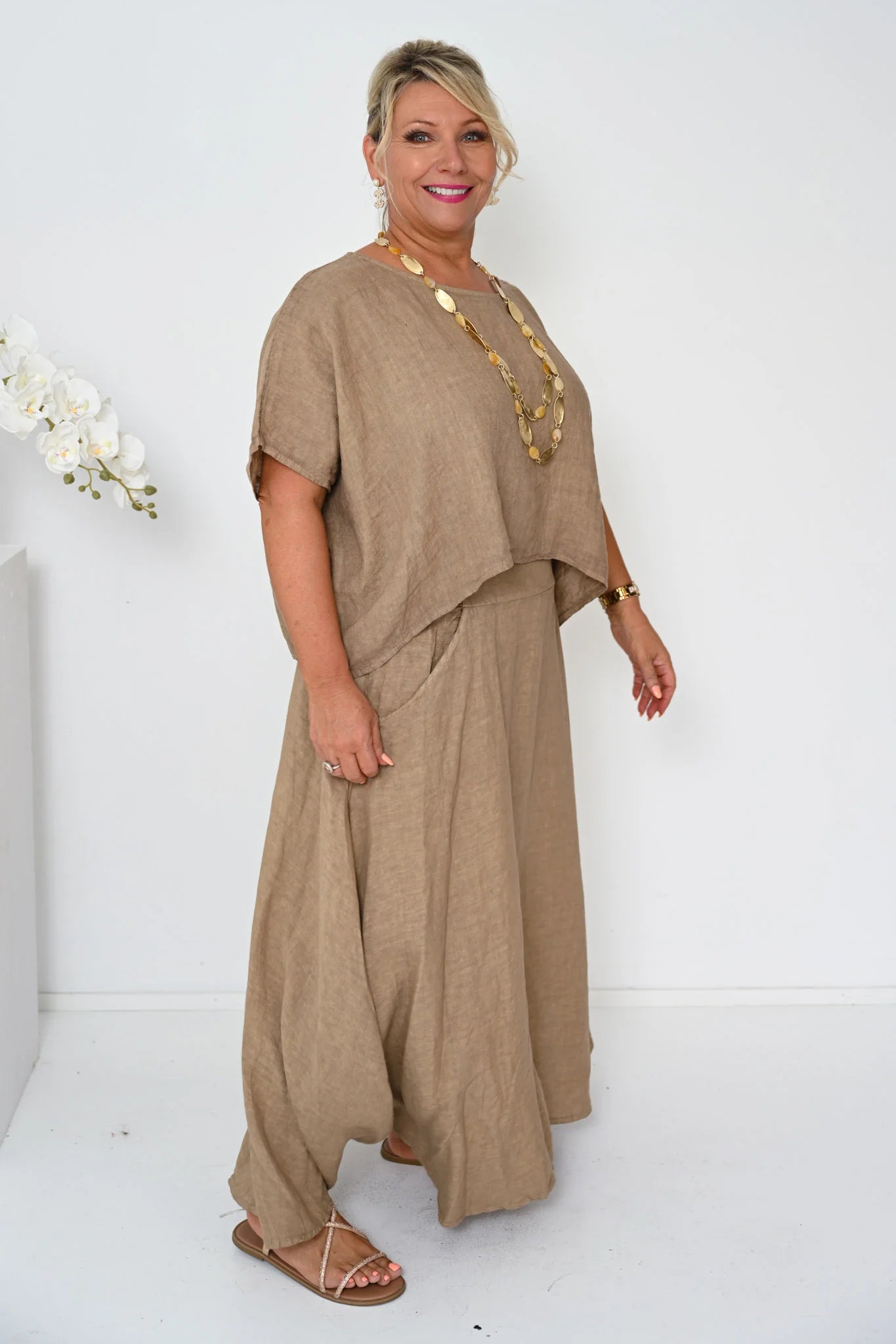 Donna Donna Verde Skirt - Camel