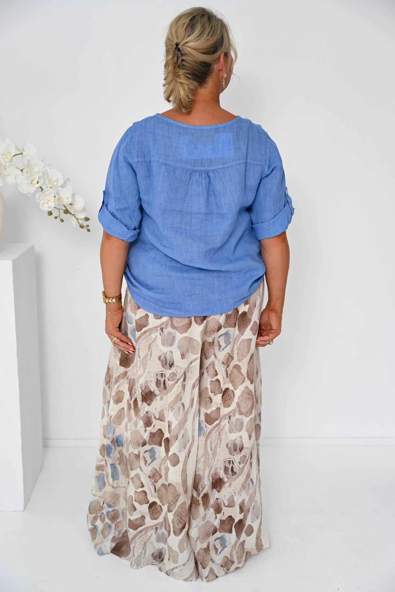 Donna Donna Hepburn Top - Azzuro