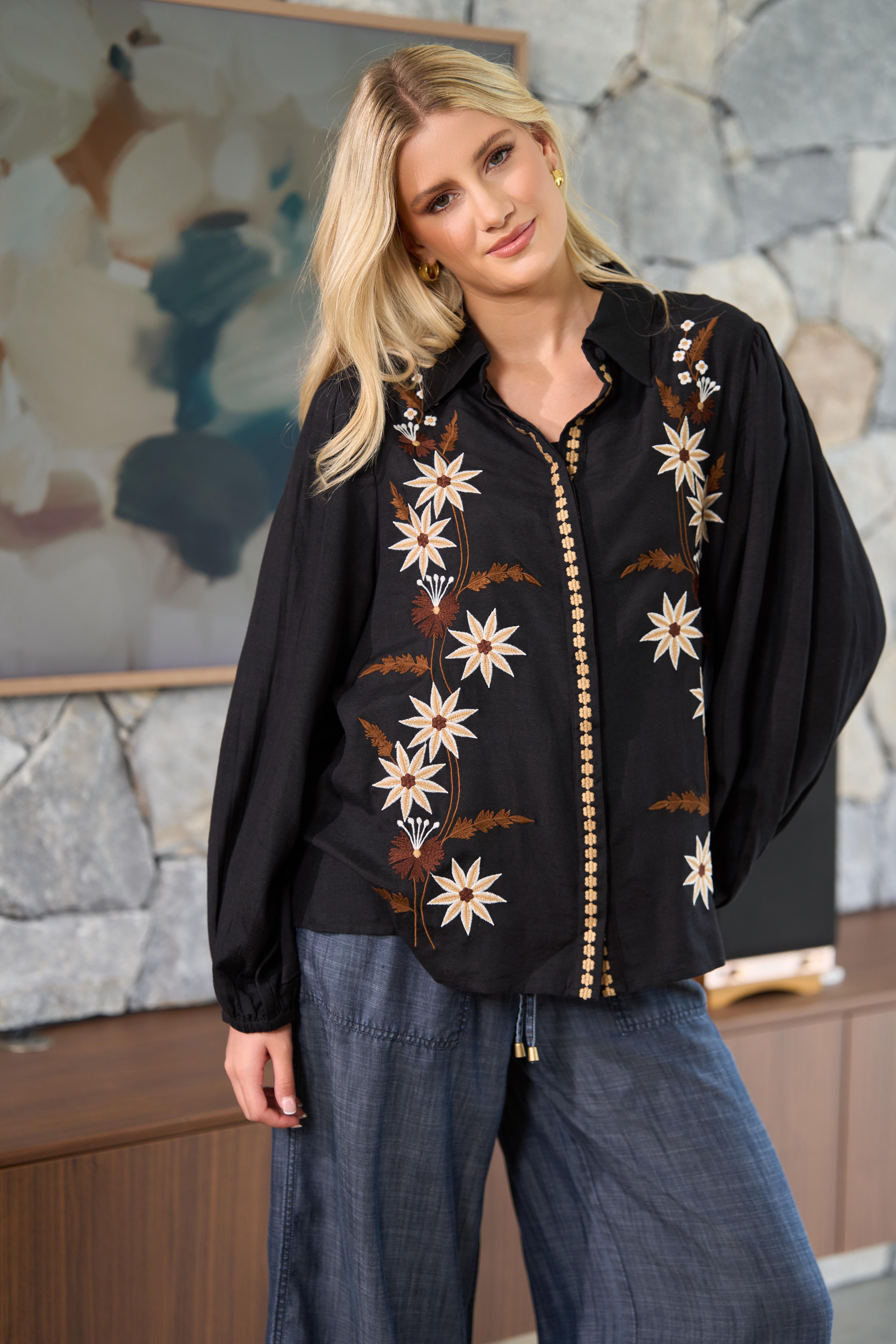 Collectivo Mason Earthy Flower Shirt