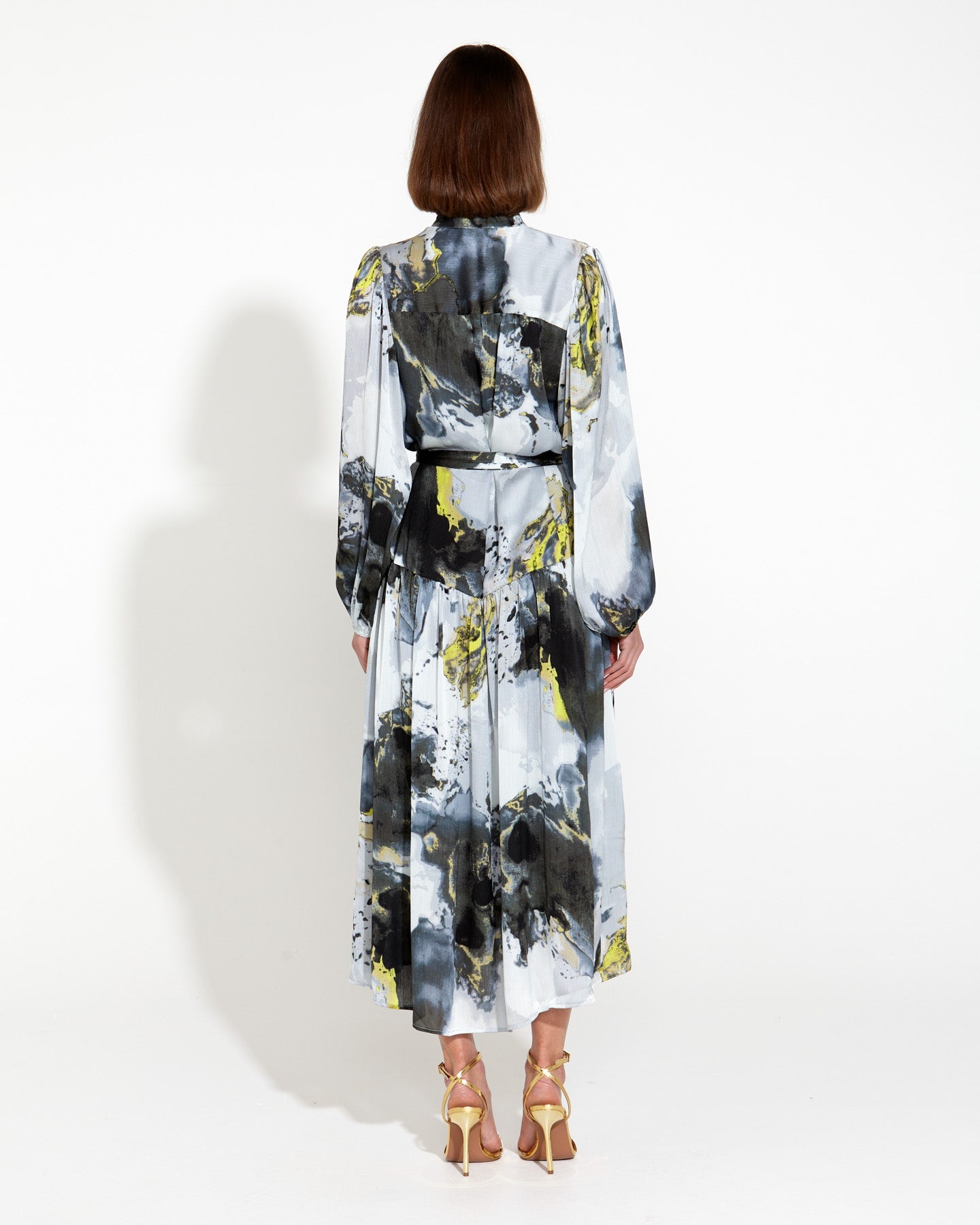 Fate+Becker Transfixed Midi Duster Shirt - Marble