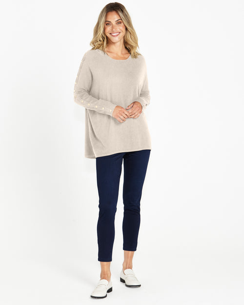 Betty Basics Bronte Knit Top - Wheat