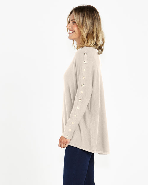 Betty Basics Bronte Knit Top - Wheat