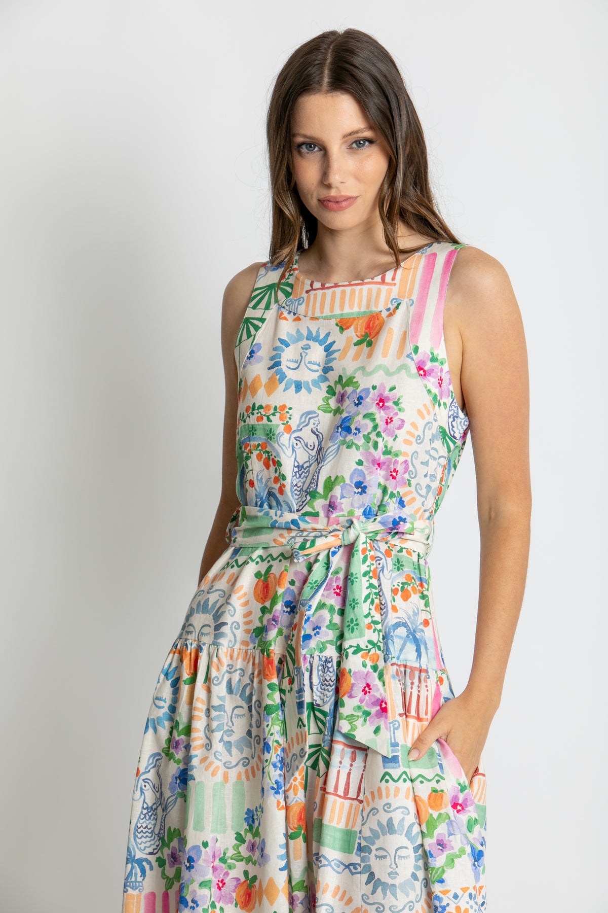 Kachel Lucy Midi Dress - Vacay